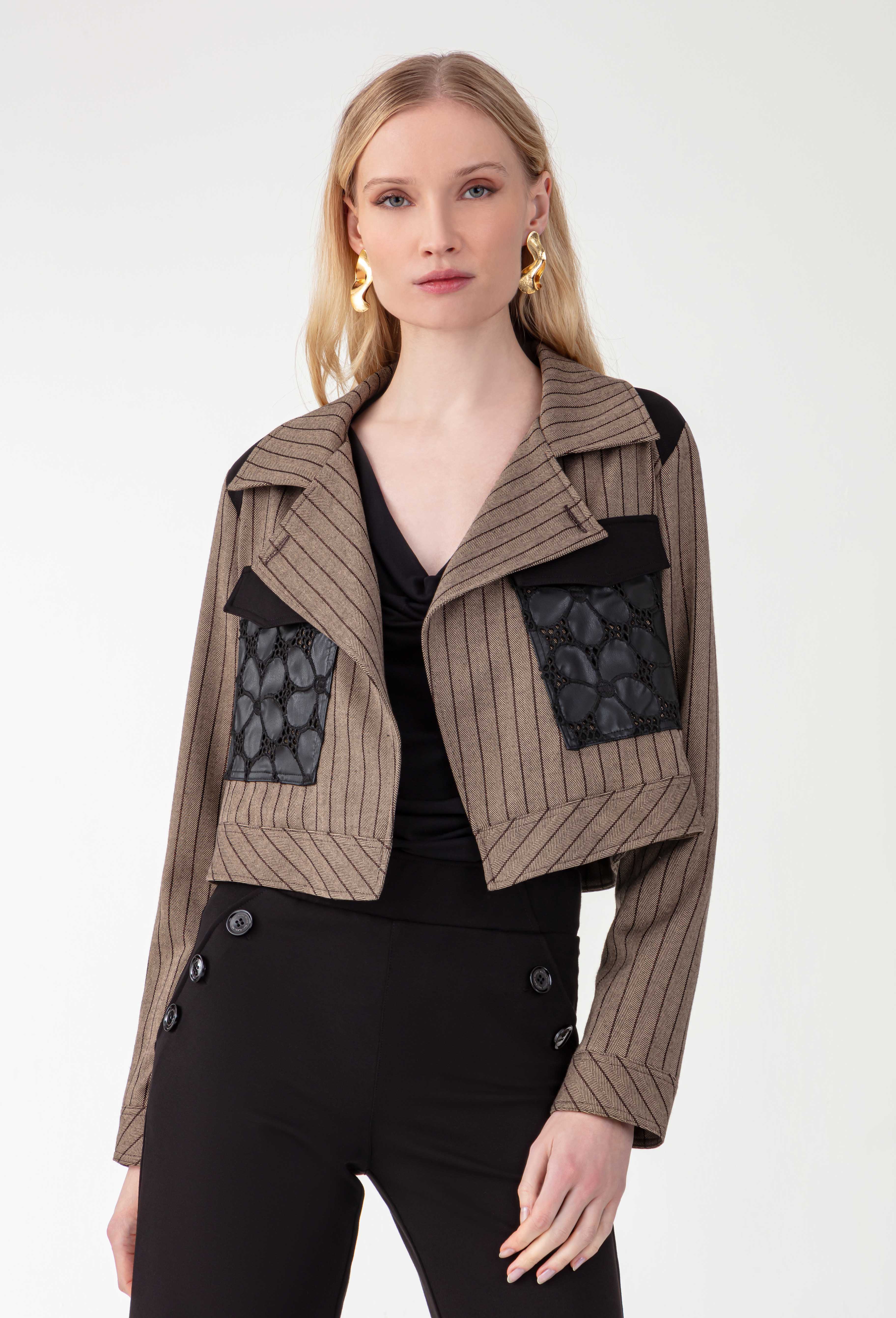 Veste Courte Indies Pour Femme - Taille M Couleur Chocolat - Occasion Très Bon état
