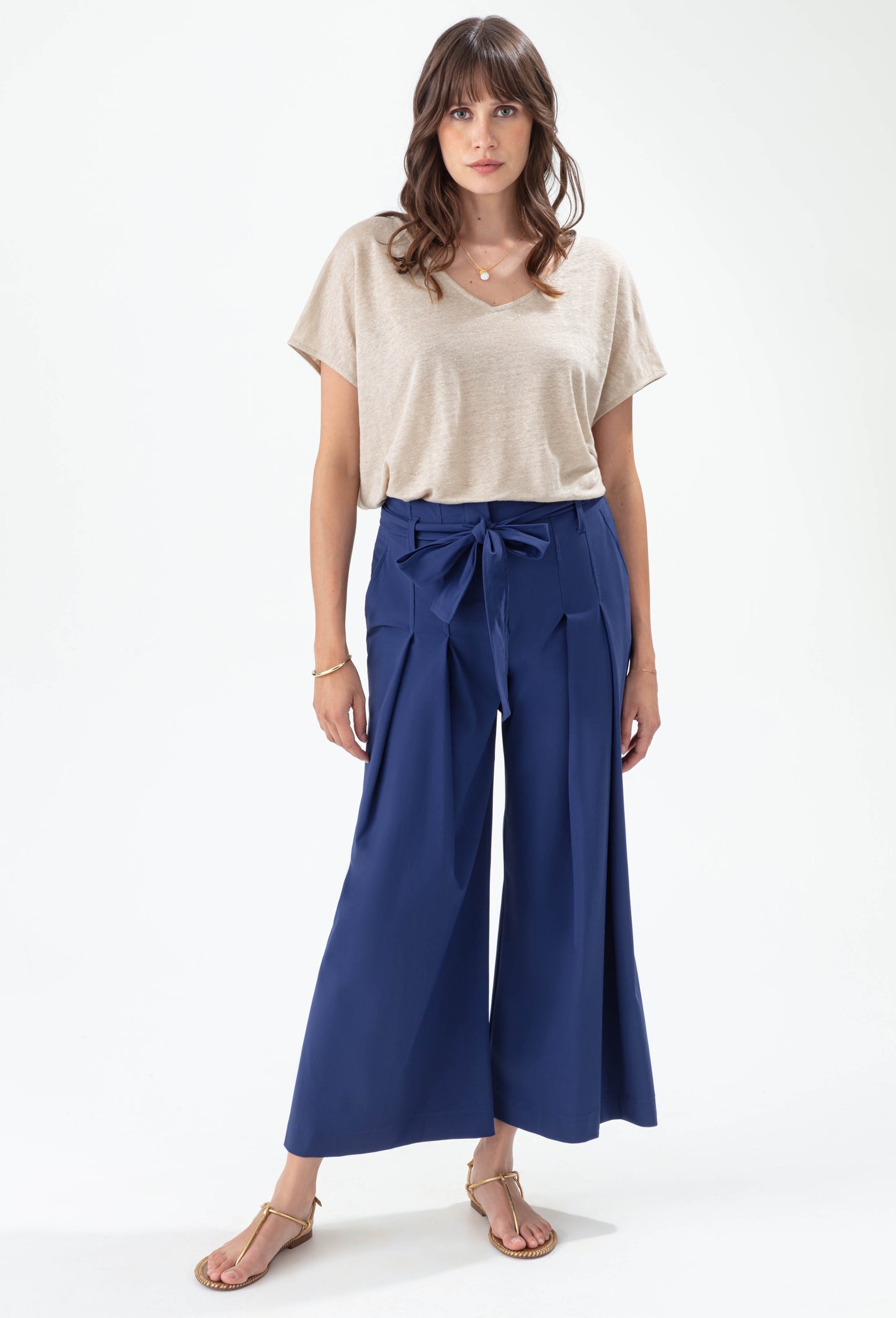 Tee-shirt Trésor beige 100% lin 5