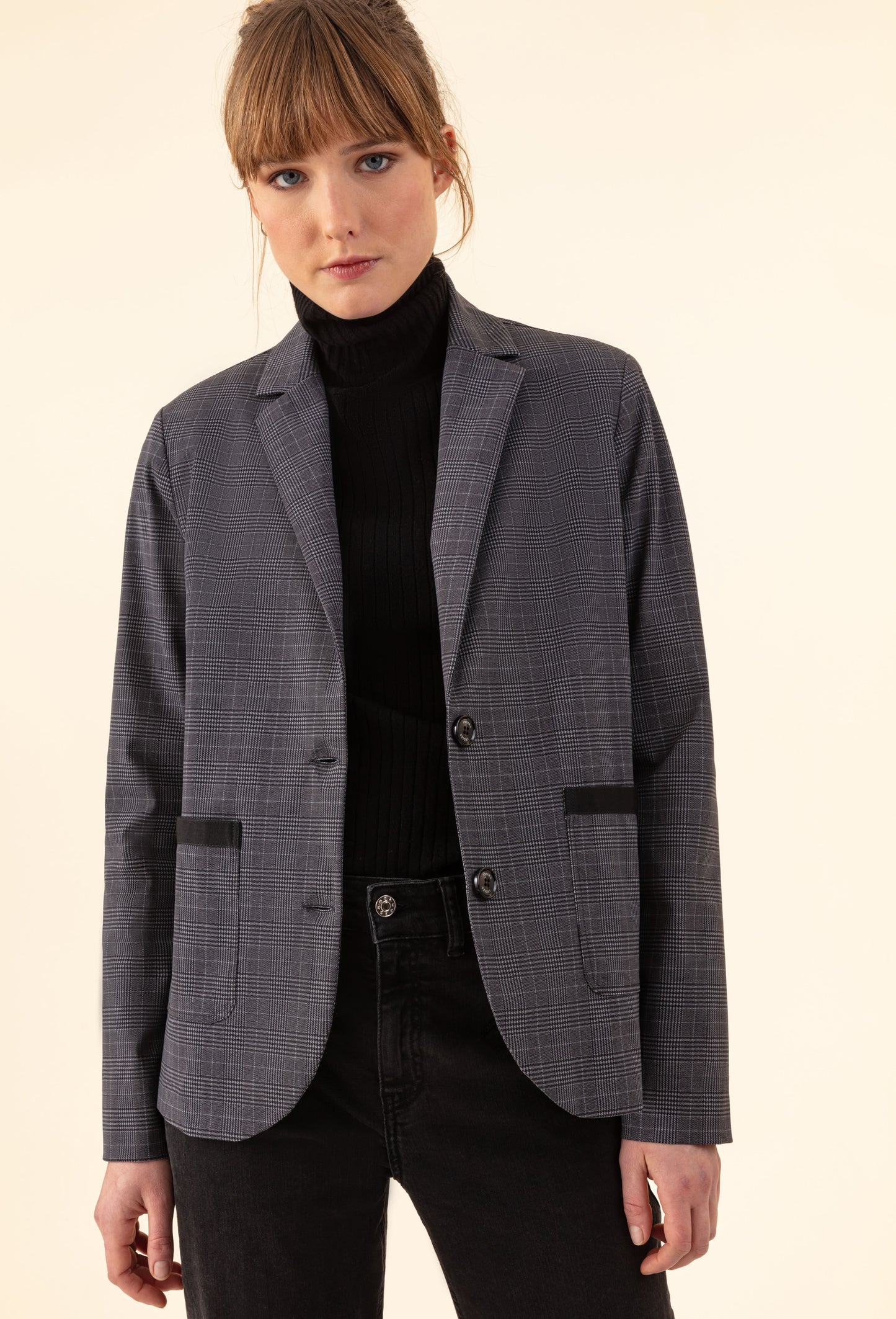 Veste Diego en jersey technique imprimé Prince de Galles 1