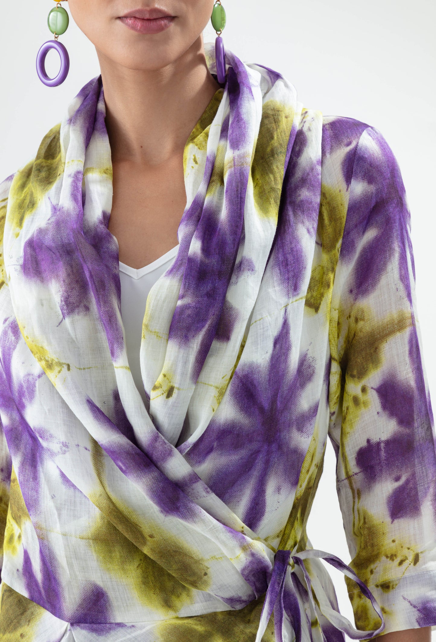 Tunique Jouvence col chale tie dye 2