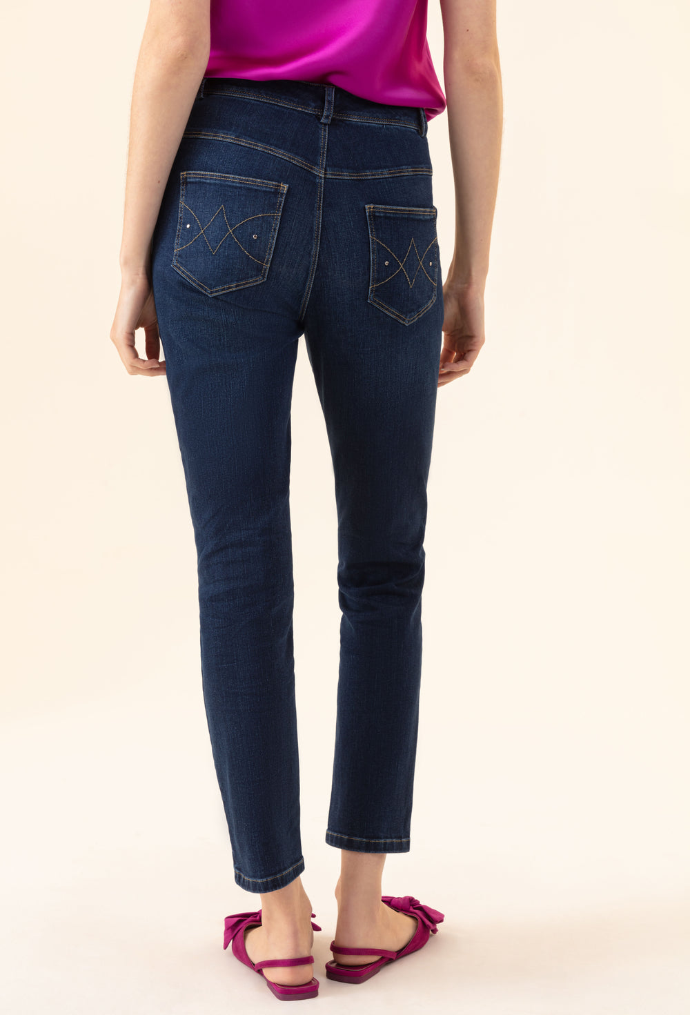Jean Trefle en coton bleu jean 3