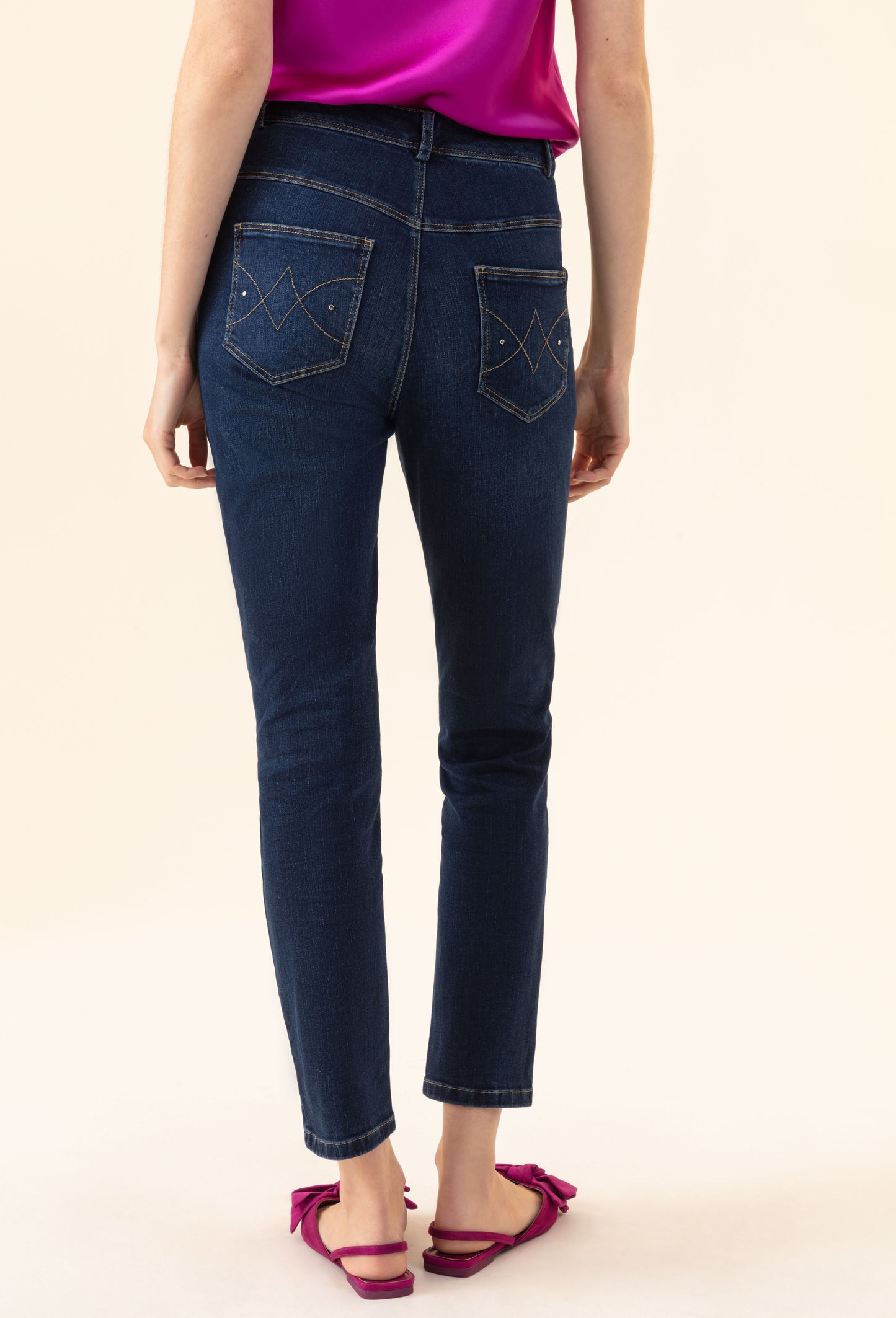Jean Trefle en coton bleu jean 3