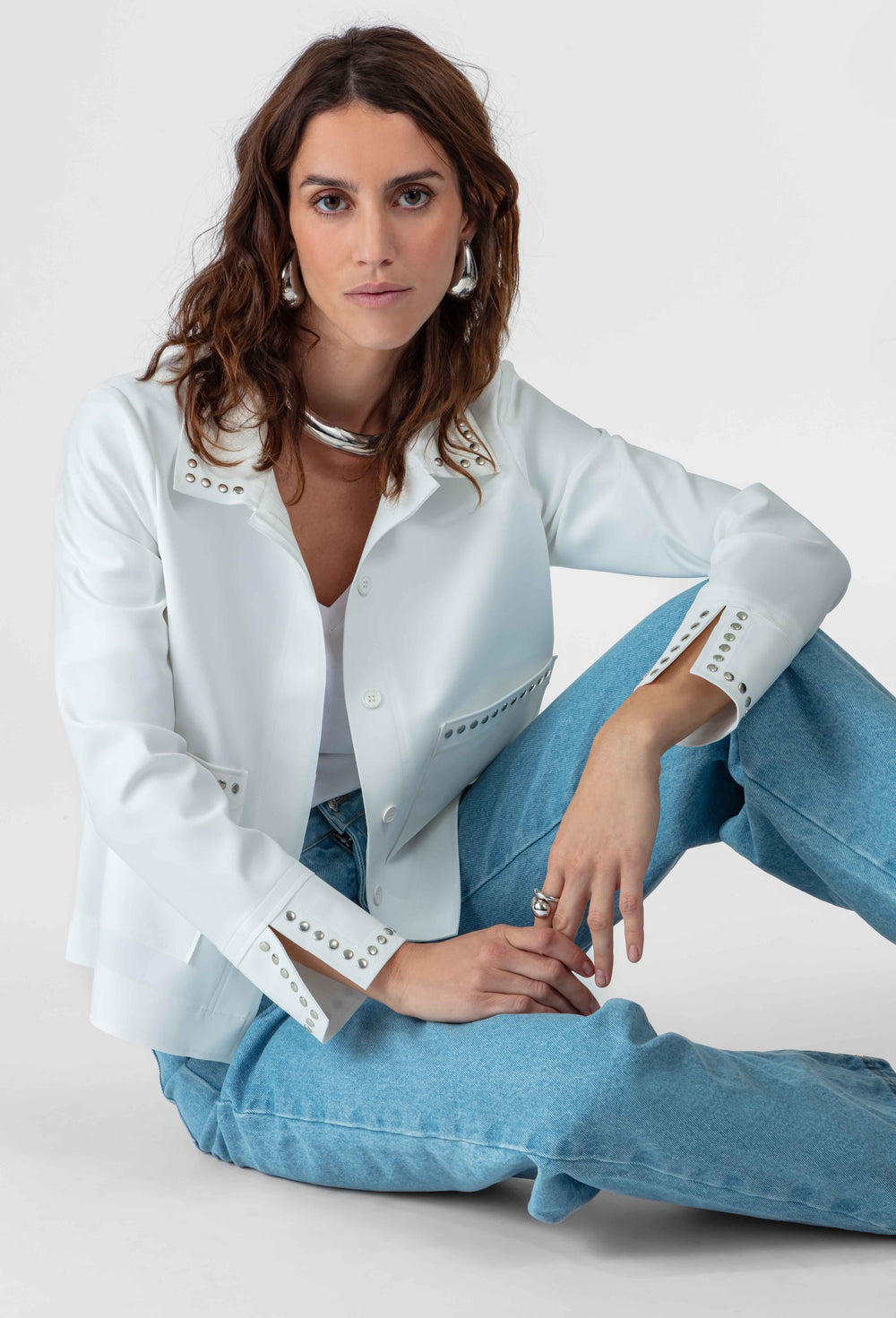 Veste Dante en jersey technique blanc 6