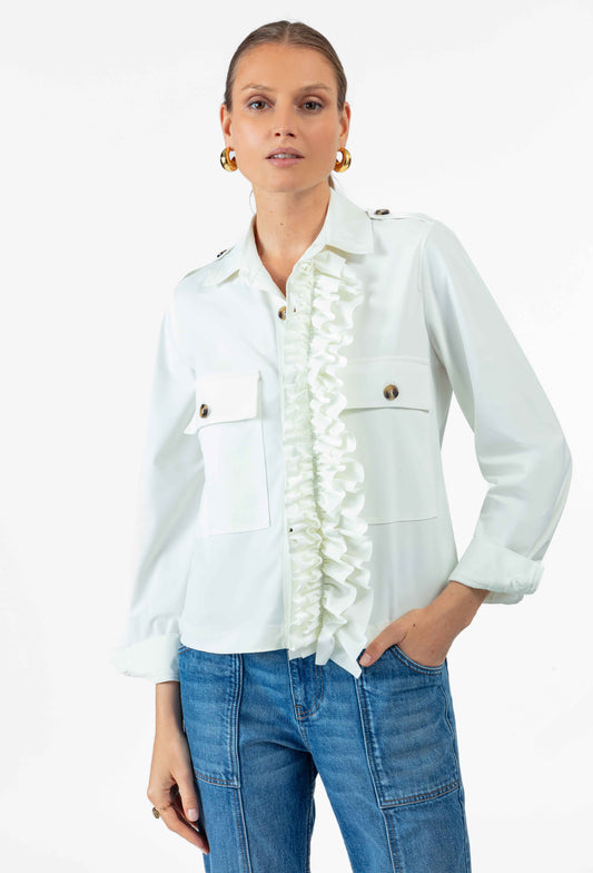 Surchemise Alvaro en jersey technique blanc 1