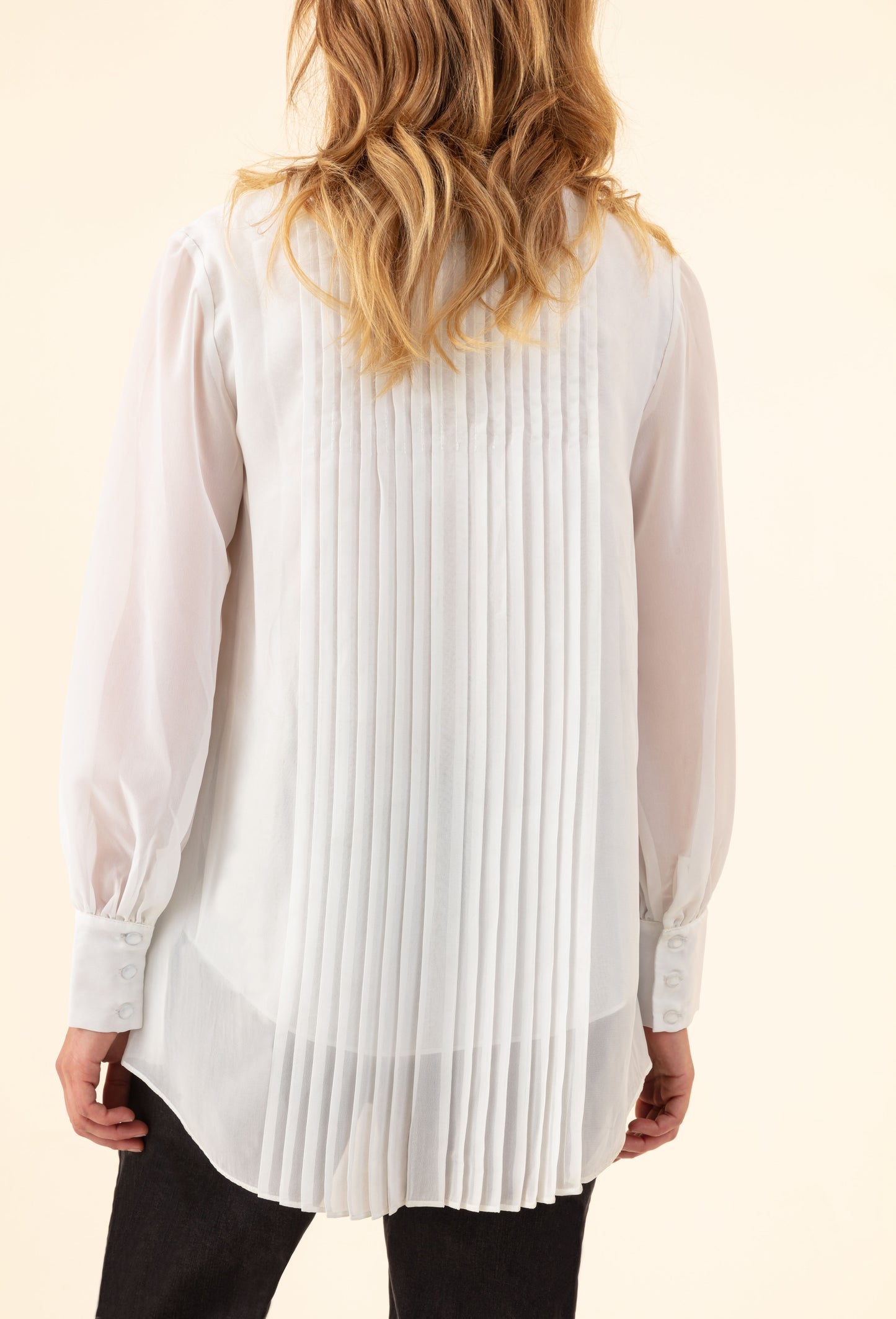 Blouse plissée Bobby blanche 3