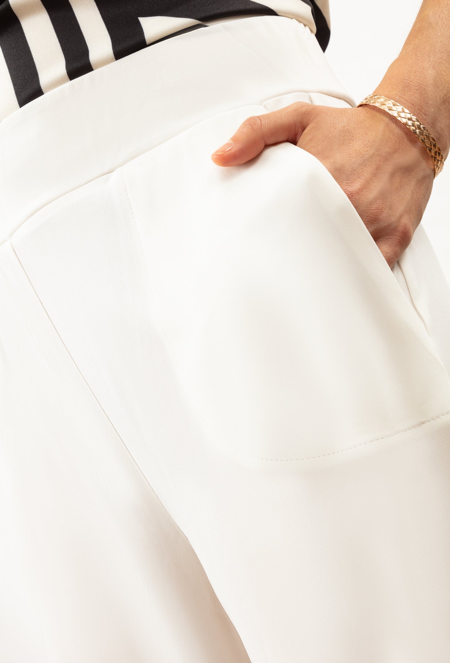 Pantalon large Marius ivoire 4