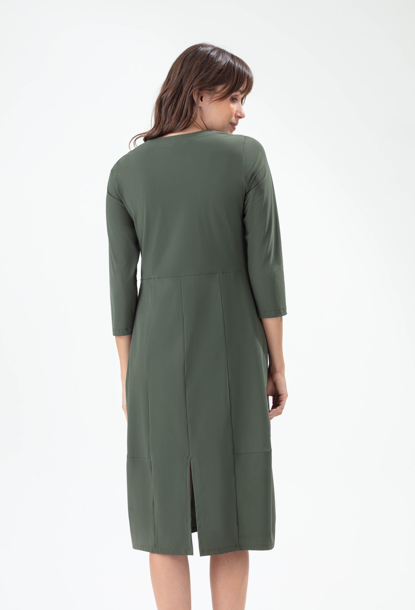 Robe Nagina kaki en jersey technique 3