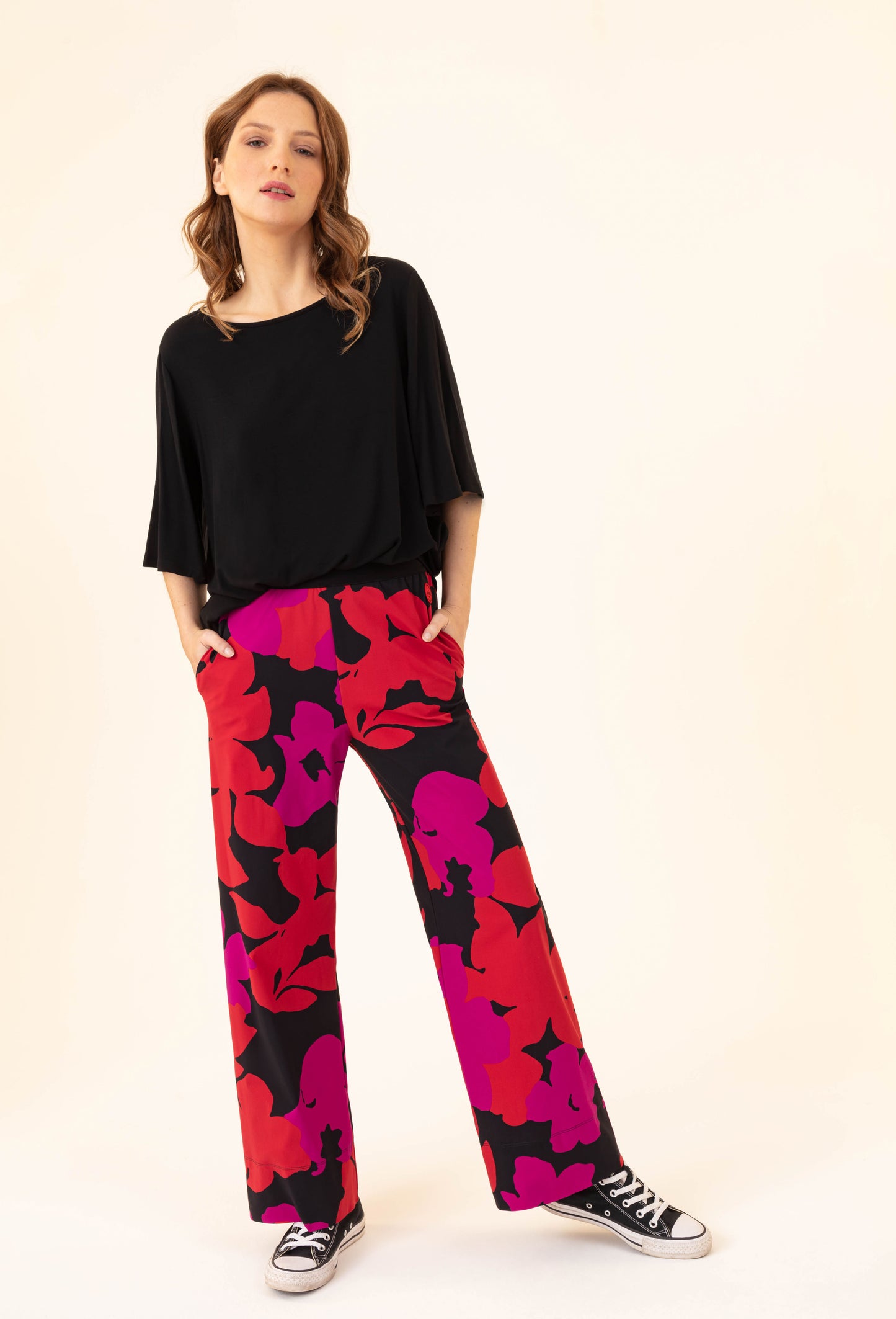Pantalon Monalisa imprimé en jersey technique 2