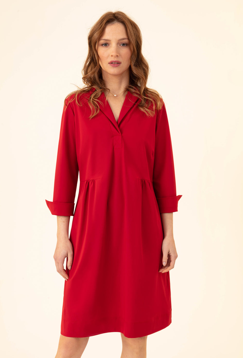 Robe Fox rouge en jersey technqiue 1