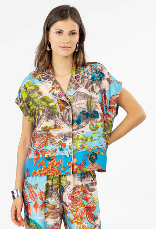 Chemise manches courtes Bailey en twill 1