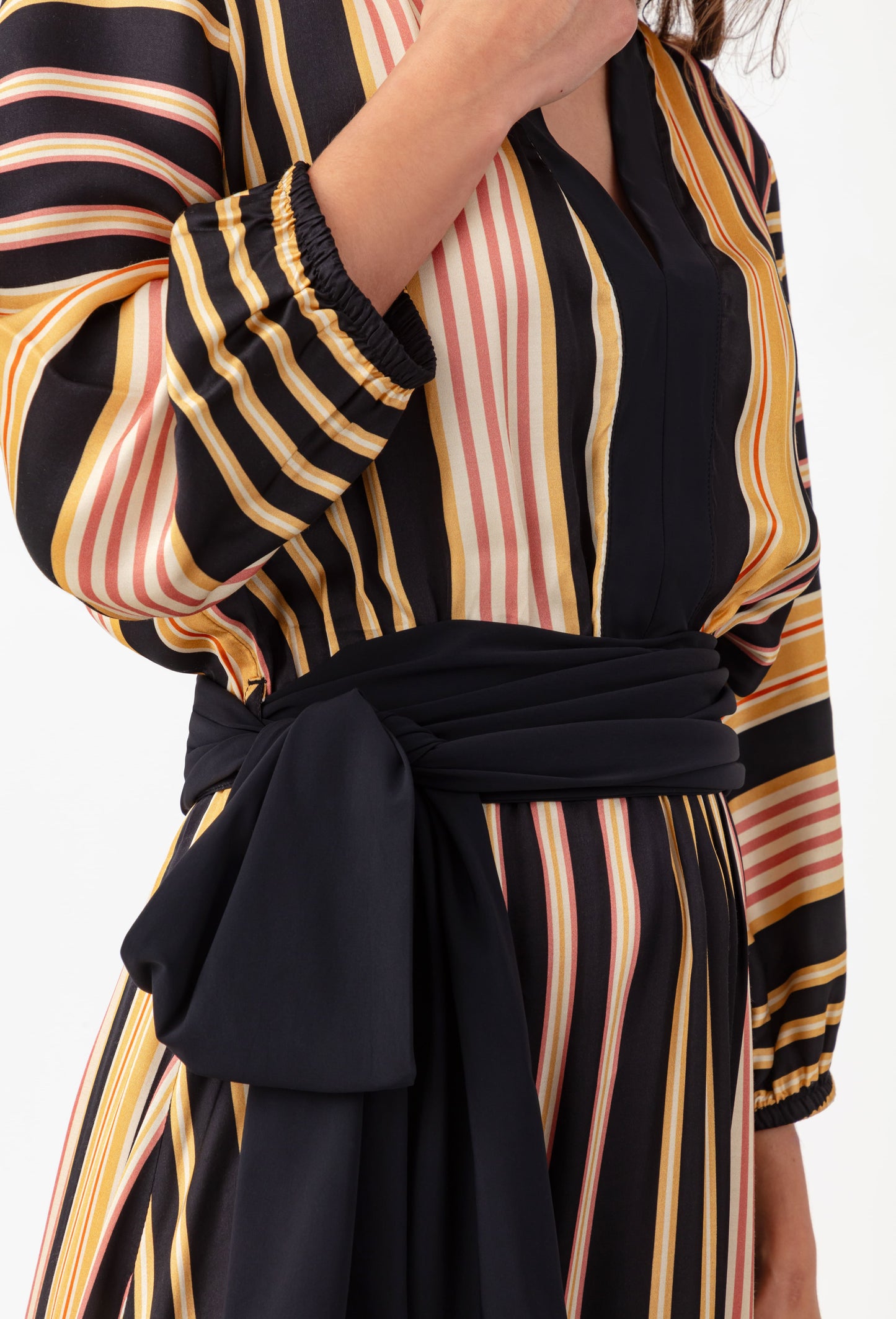 Robe longue ceinturée Narcisse 3