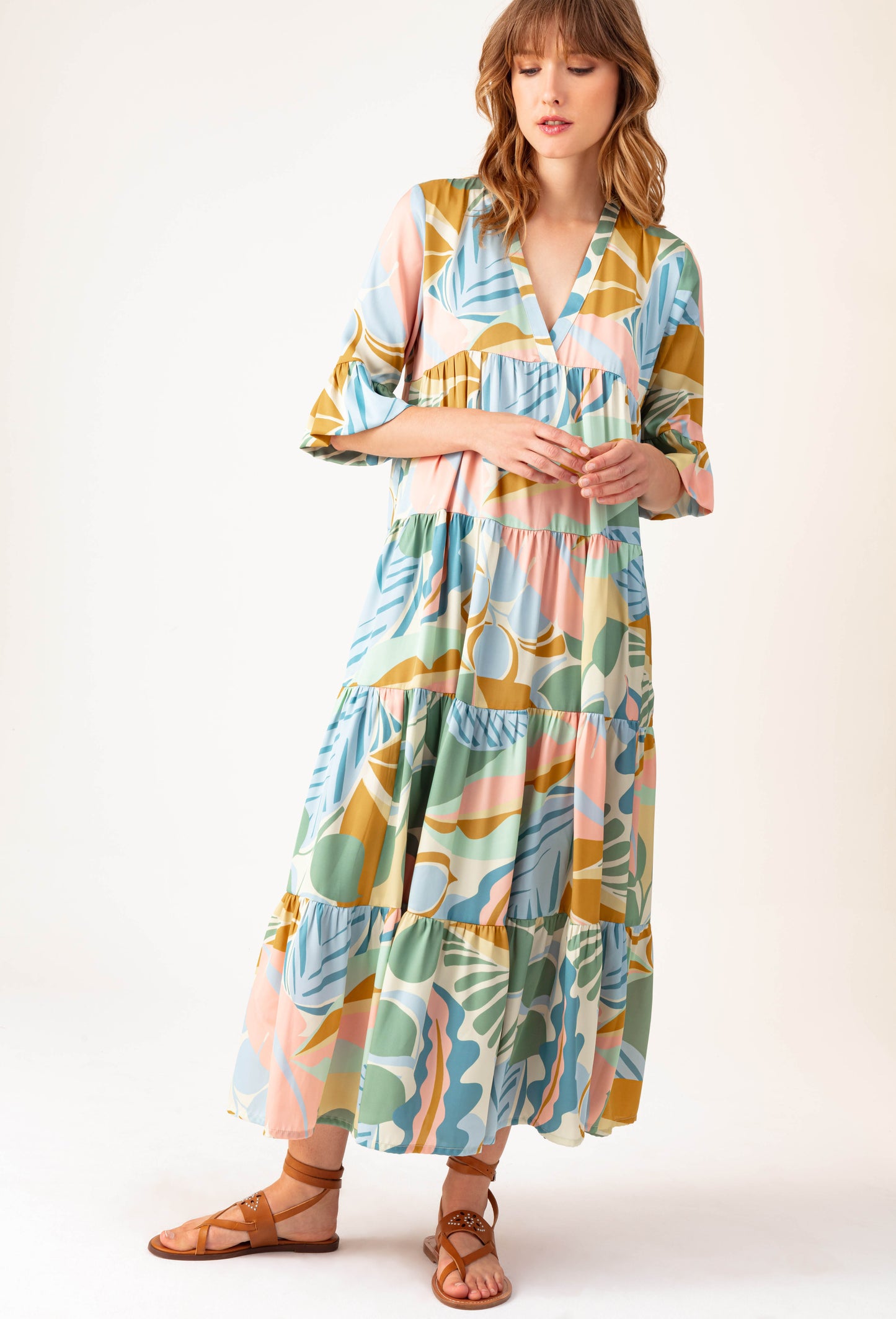 Robe longue Martina imprimée 1