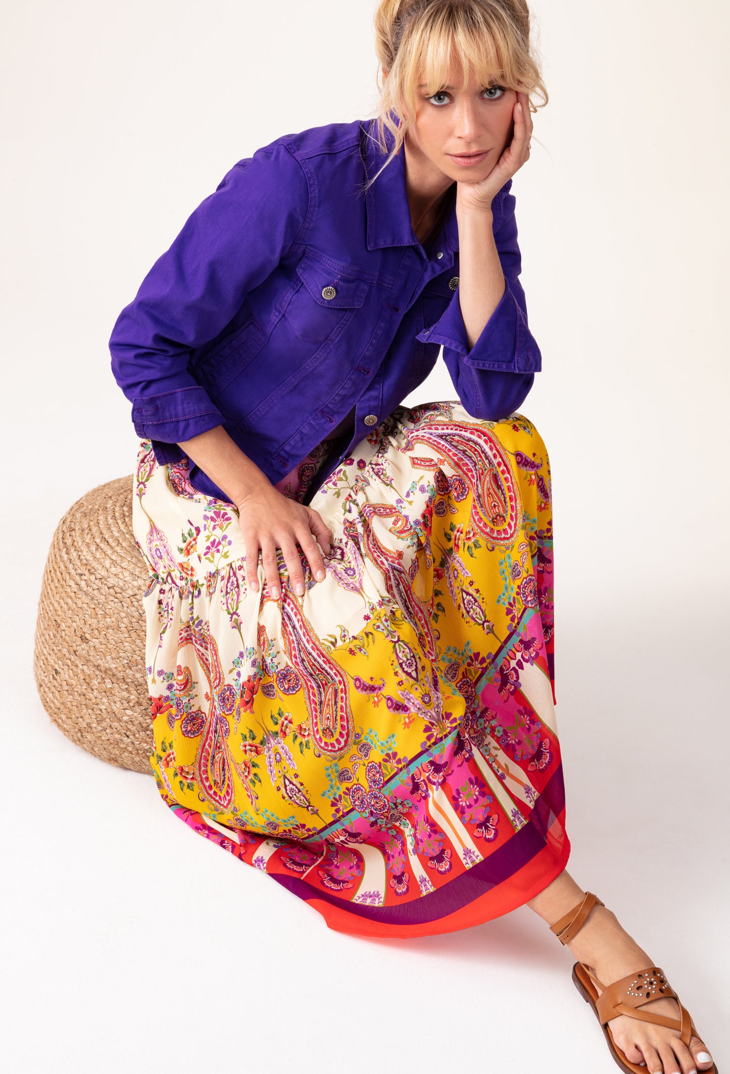 Blouson Pablo violet en coton 4