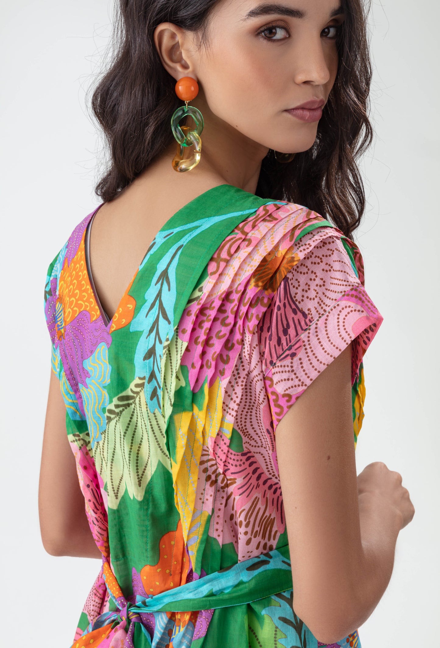 Robe + ceinture Pigment imprimé colors flowers 2