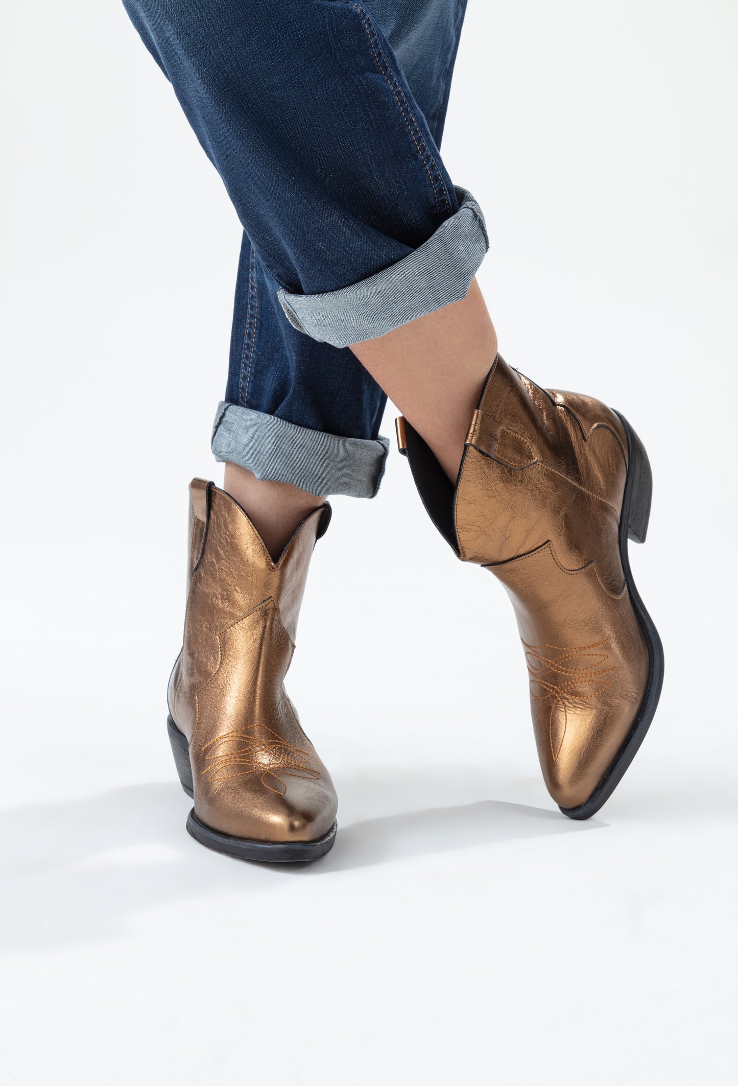 Santiags Sweety irisée en cuir 1