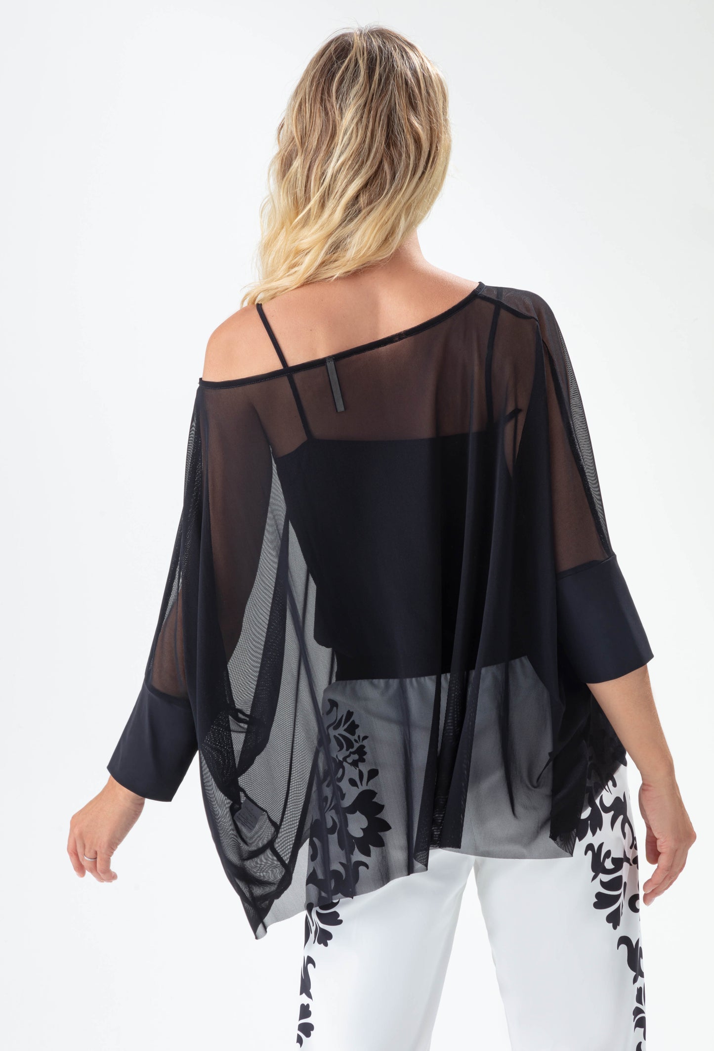 Top transparent + débardeur en jersey technique Isaro noir 3