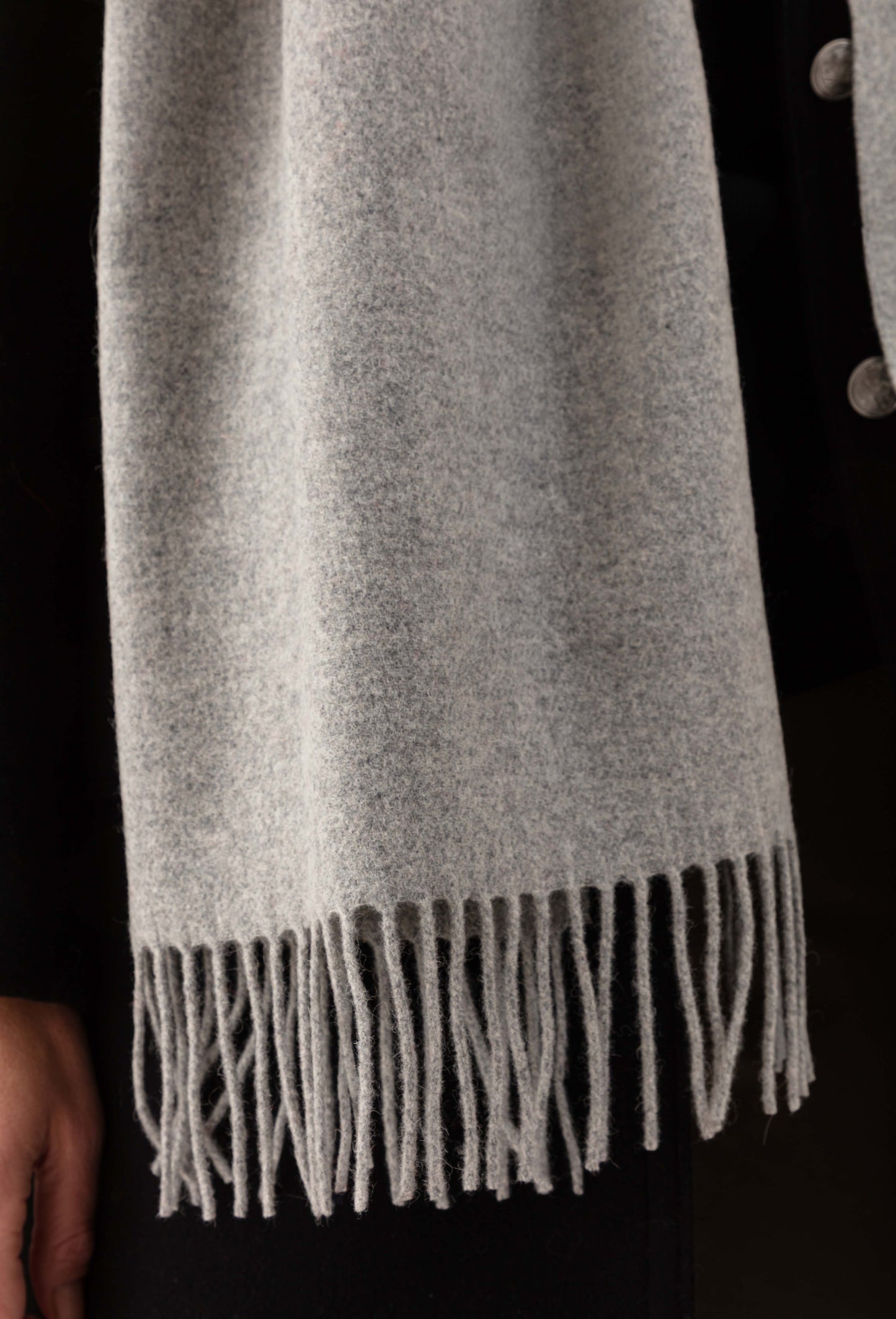 Echarpe Sandra grise 100% laine Made in France 2