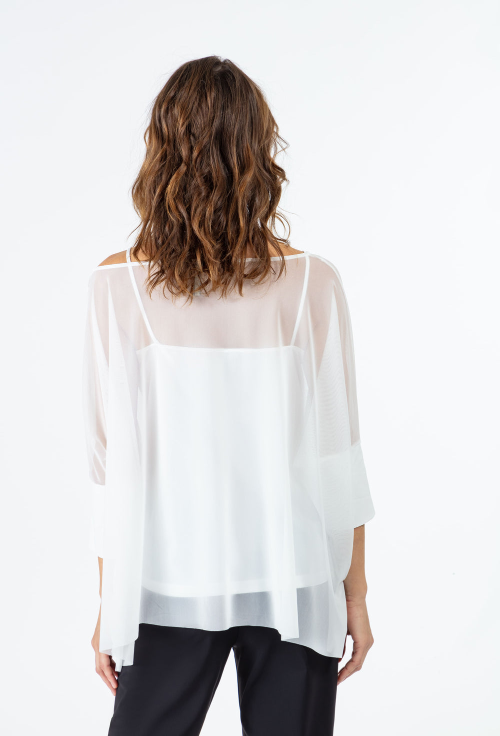 Top transparent + débardeur en jersey technique Isaro blanc 3