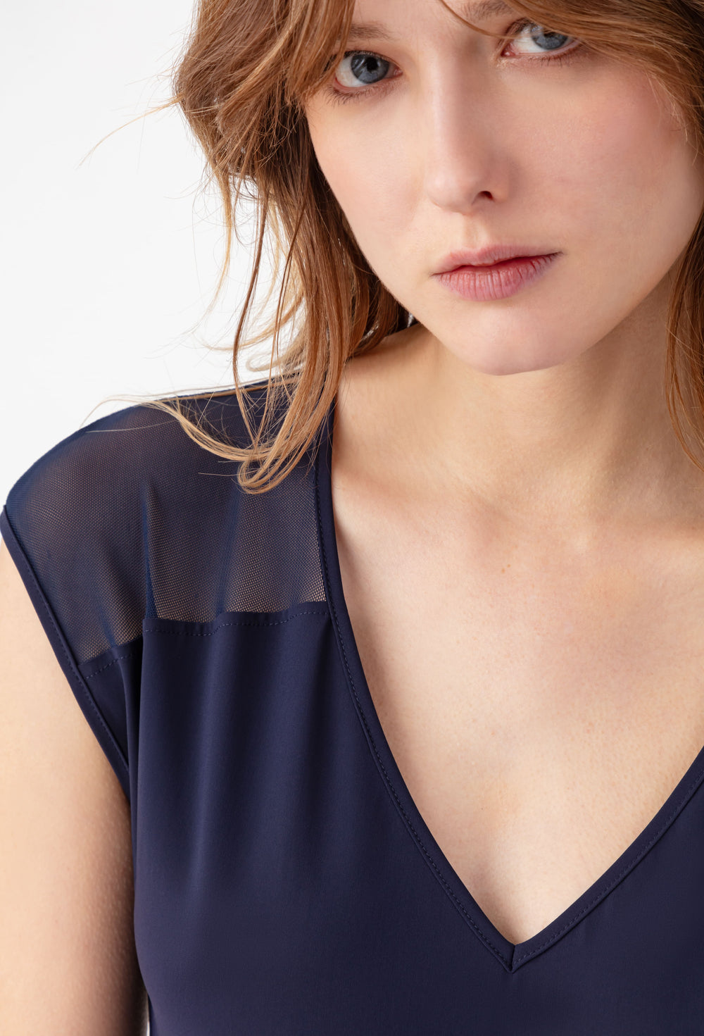 Robe Kida en jersey technique bleu marine 2