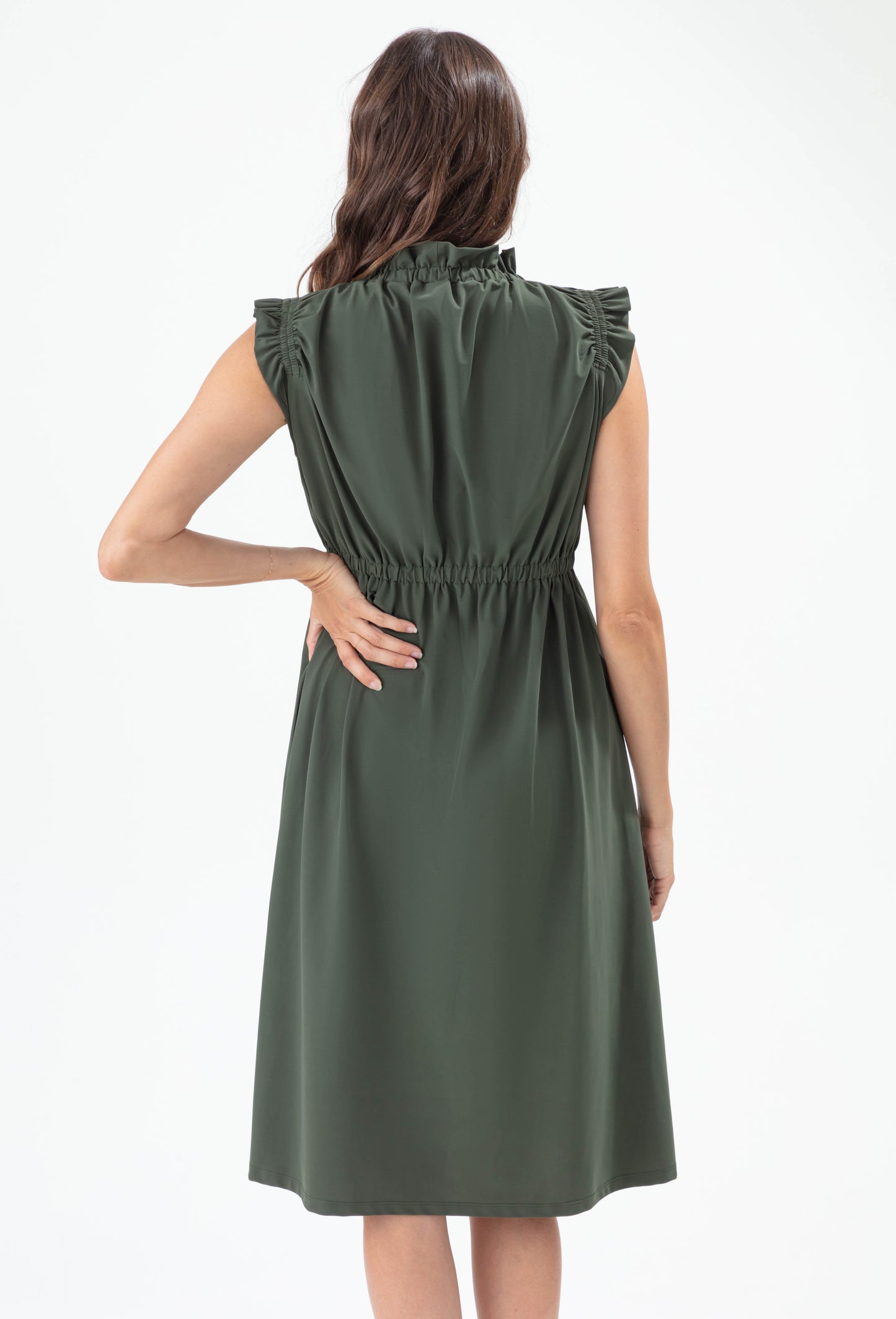 Robe Eta kaki en jersey technique 4