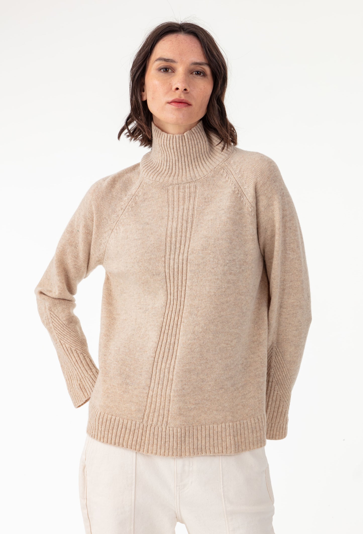 Pull Conrad beige en laine 1