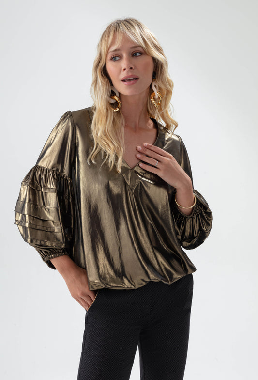 Blouse Mariah en voile mordoré 1