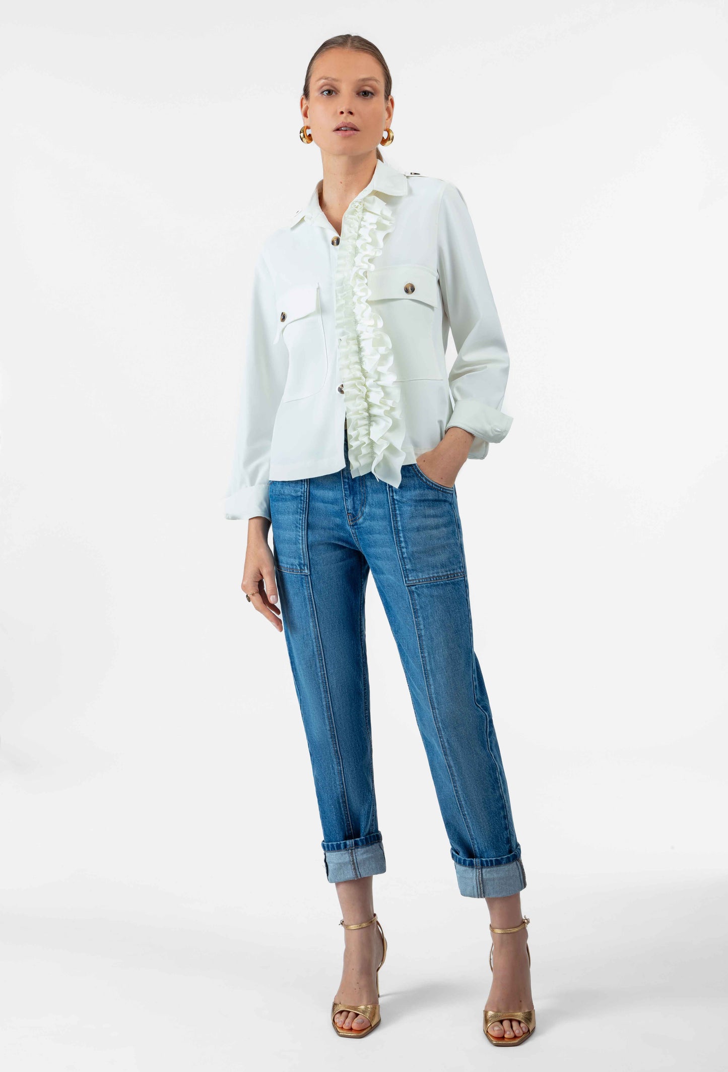Jean mom Pavel en denim bleu 7
