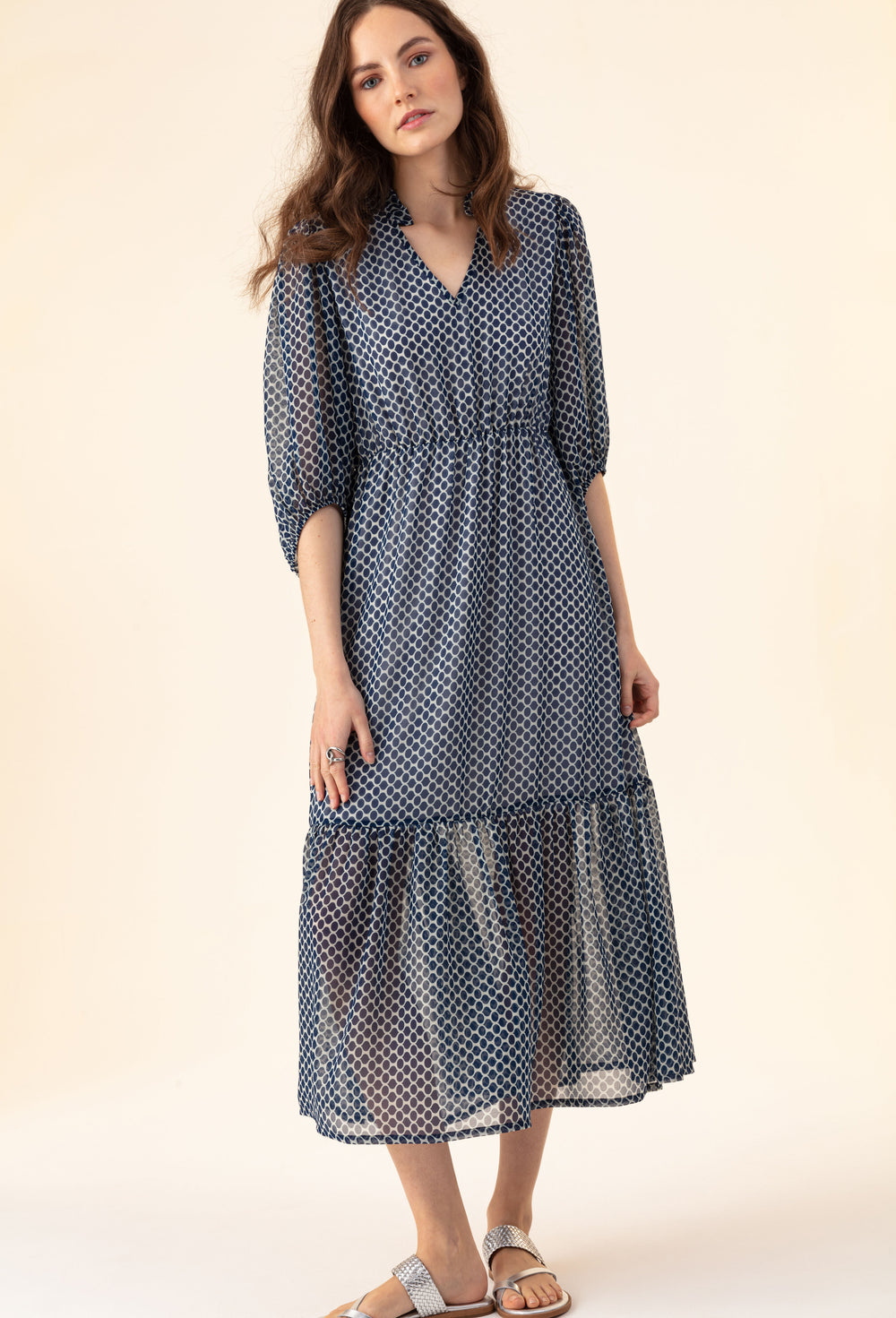 Robe Azur imprimé graphique 1