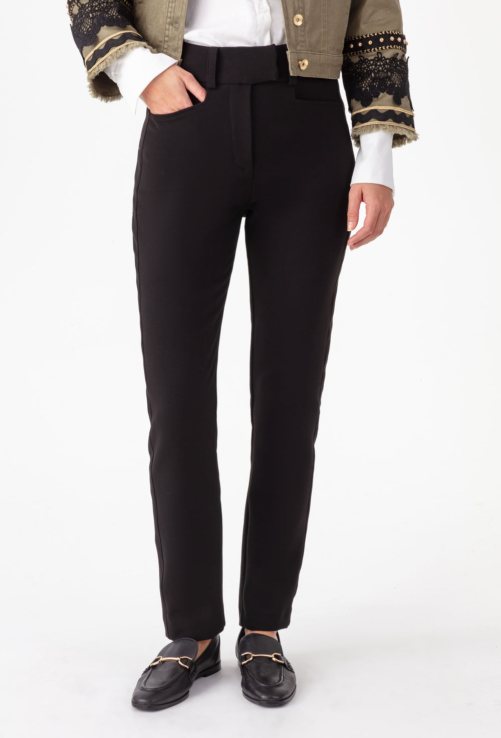 Pantalon cigarette Ambroise noir 2