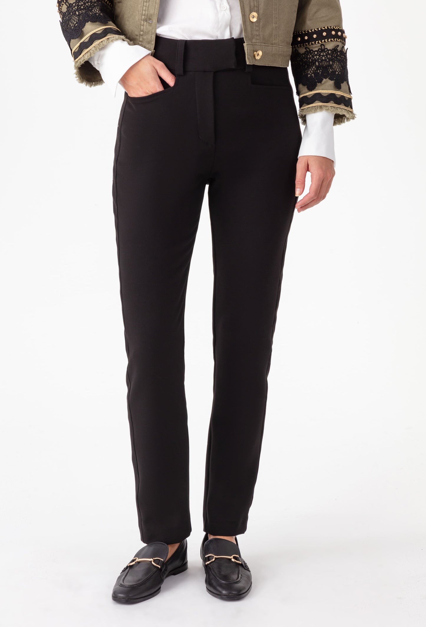 Pantalon cigarette Ambroise noir 2