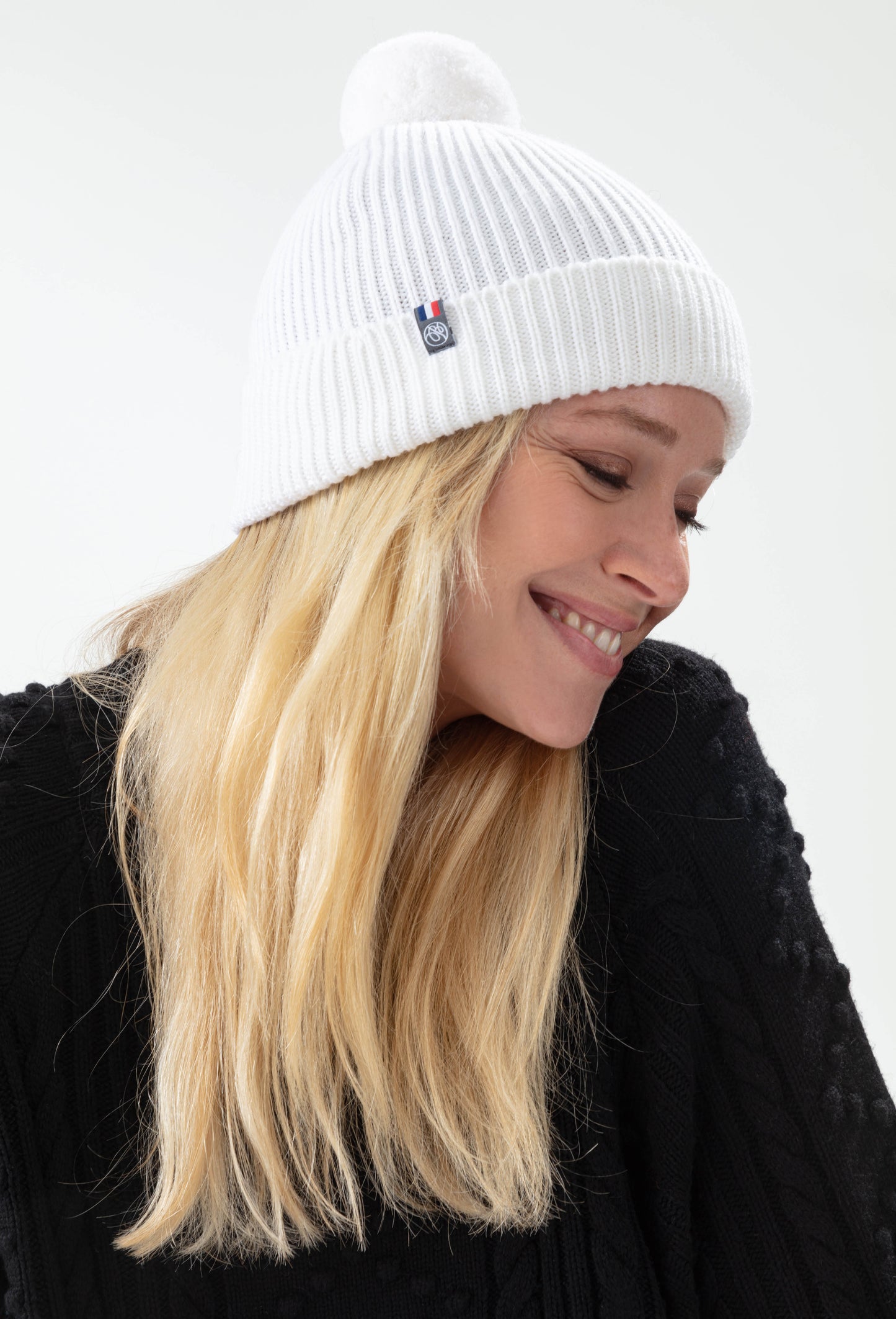 Bonnet Perrine écru 100% laine 1