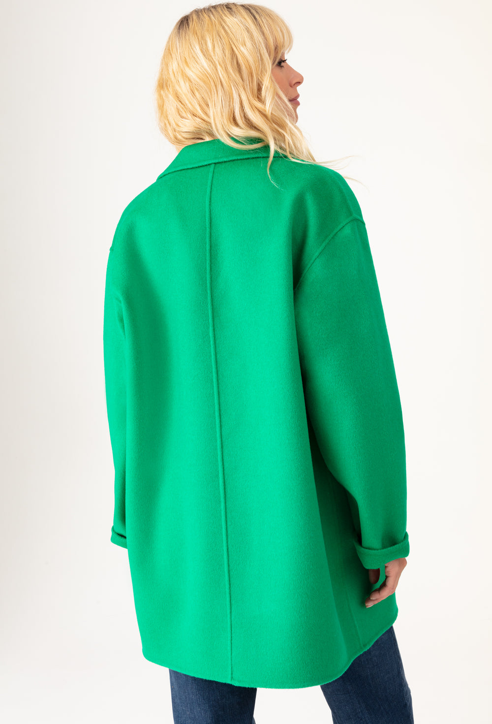 Manteau double face Amalia vert 100% laine 8