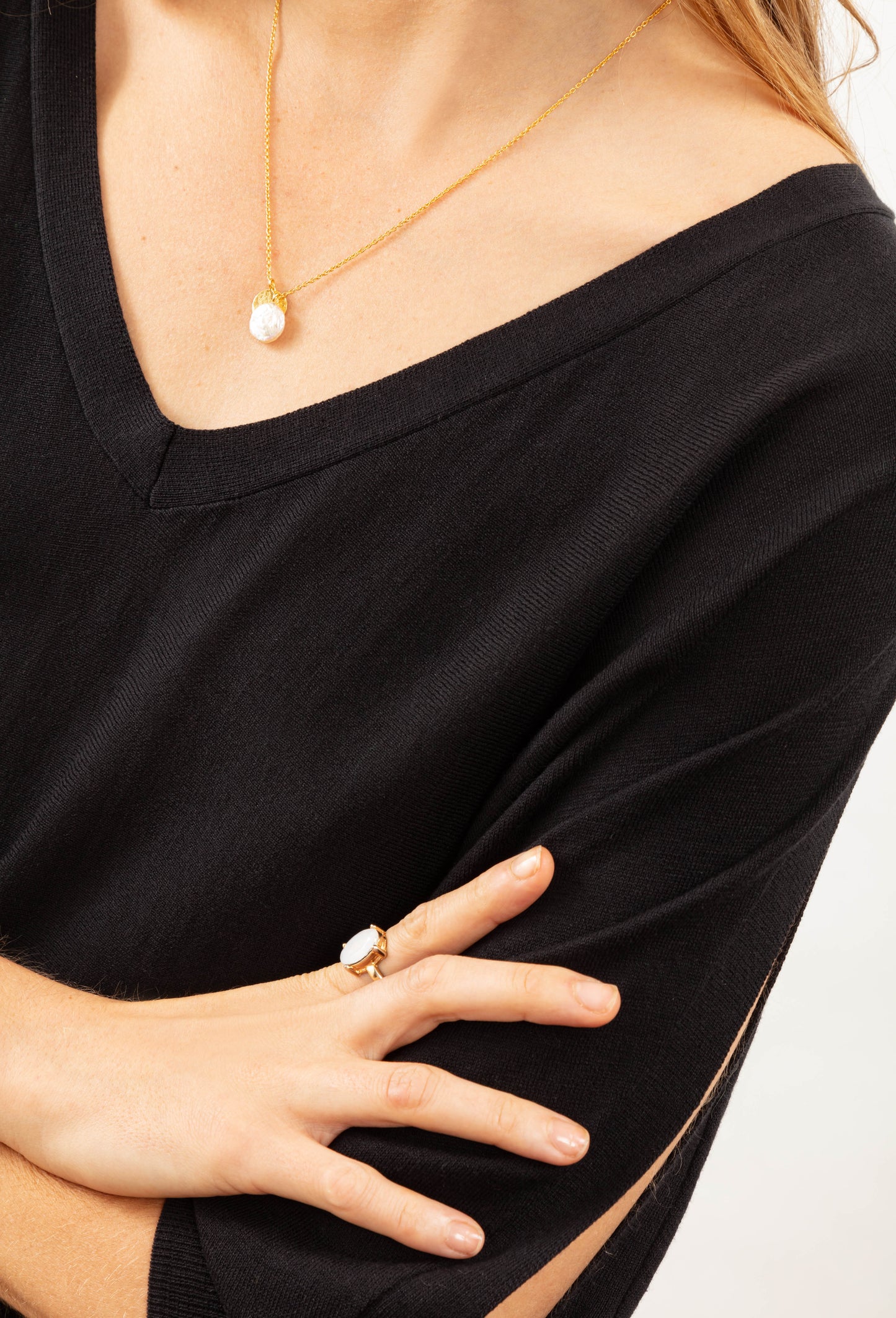 Pull Alizee noir en soie et coton 3