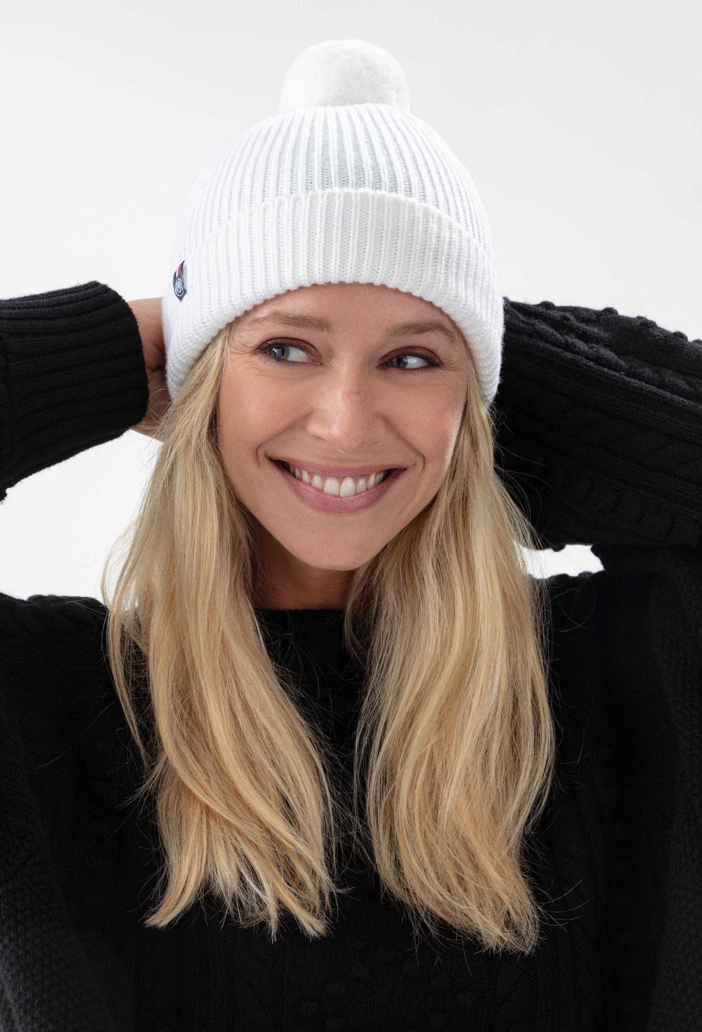 Bonnet Perrine écru 100% laine 3