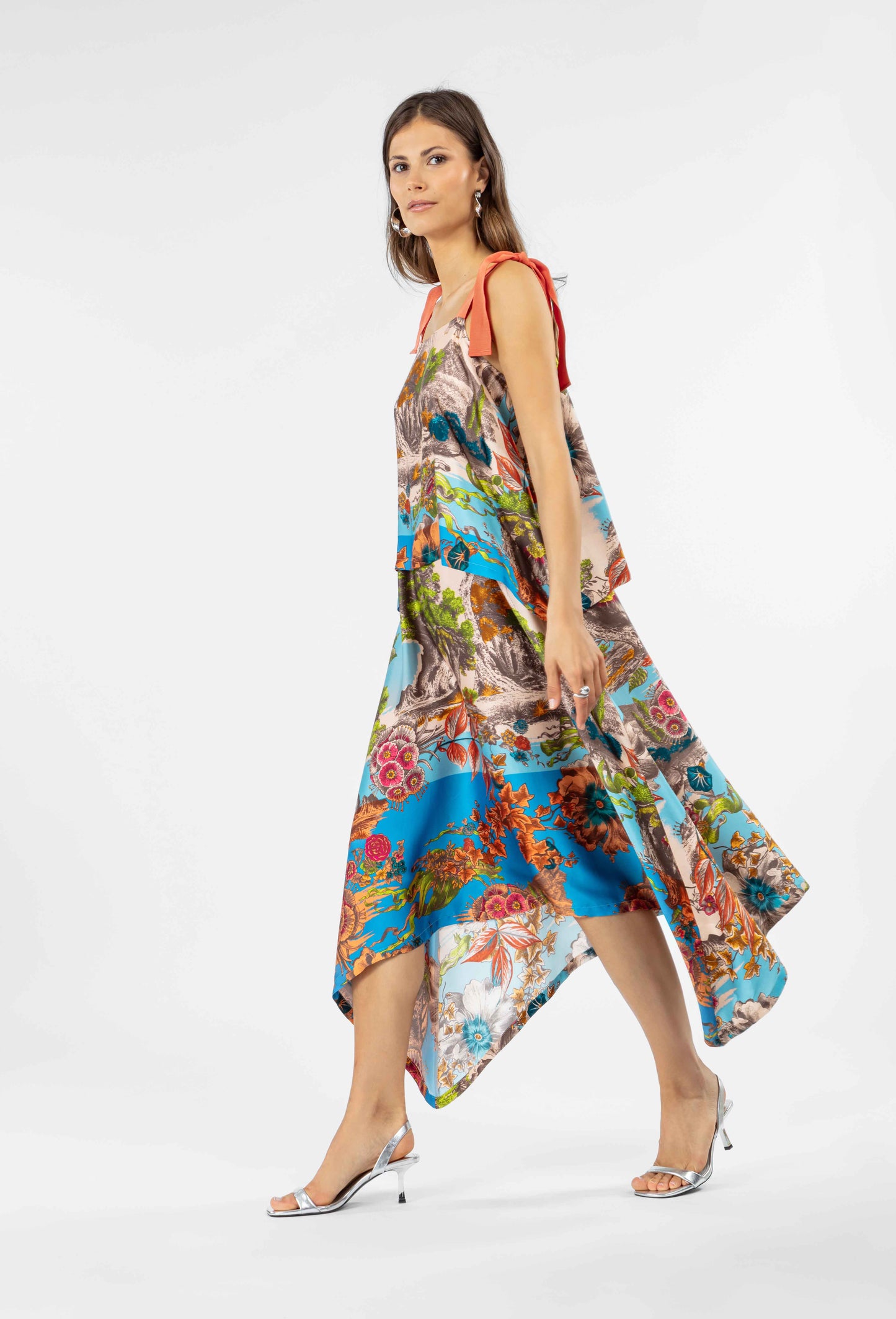 Robe longue Elena en twill de viscose 5