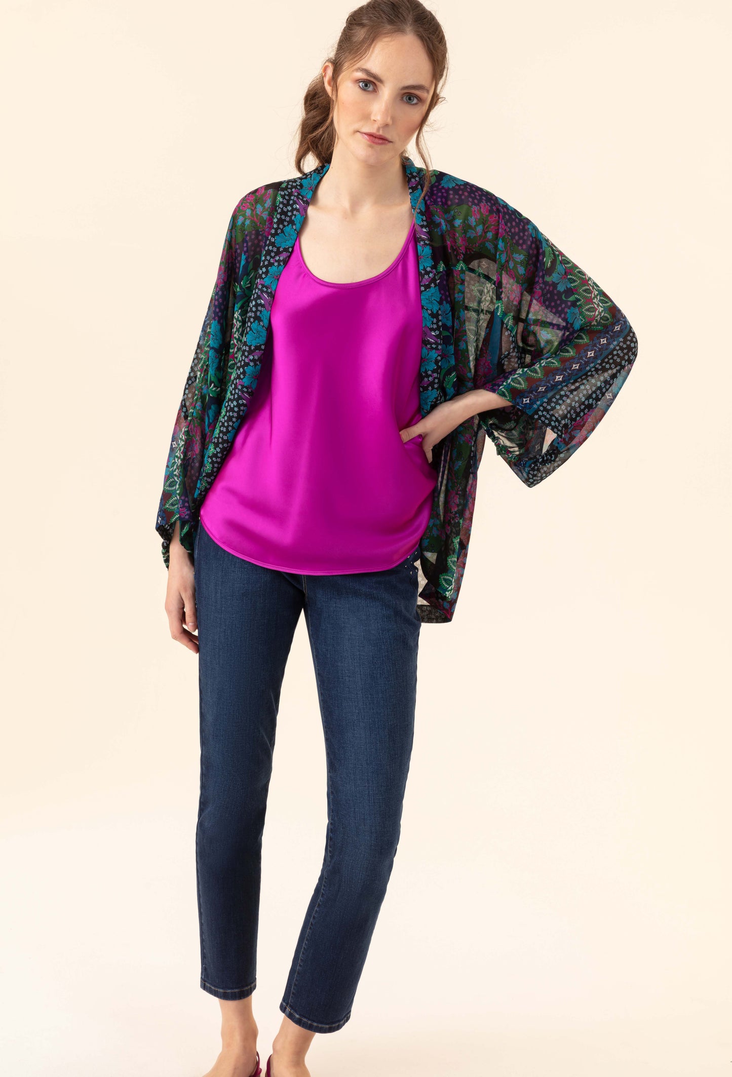 Kimono Magie imprimé fleuri 7