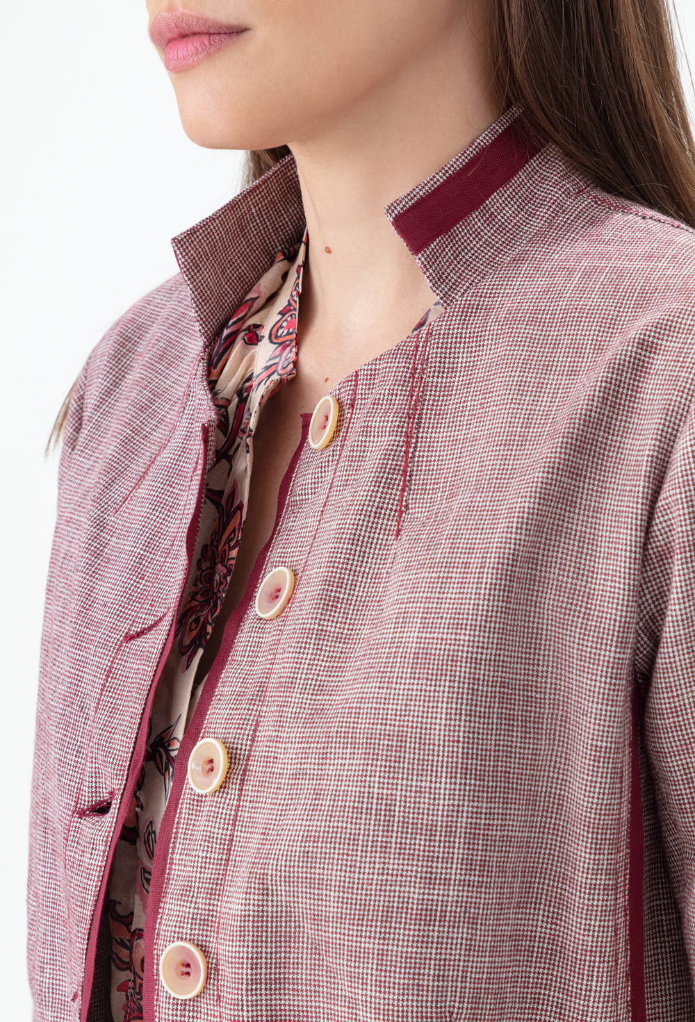 Veste fine Conscience à carreaux 2