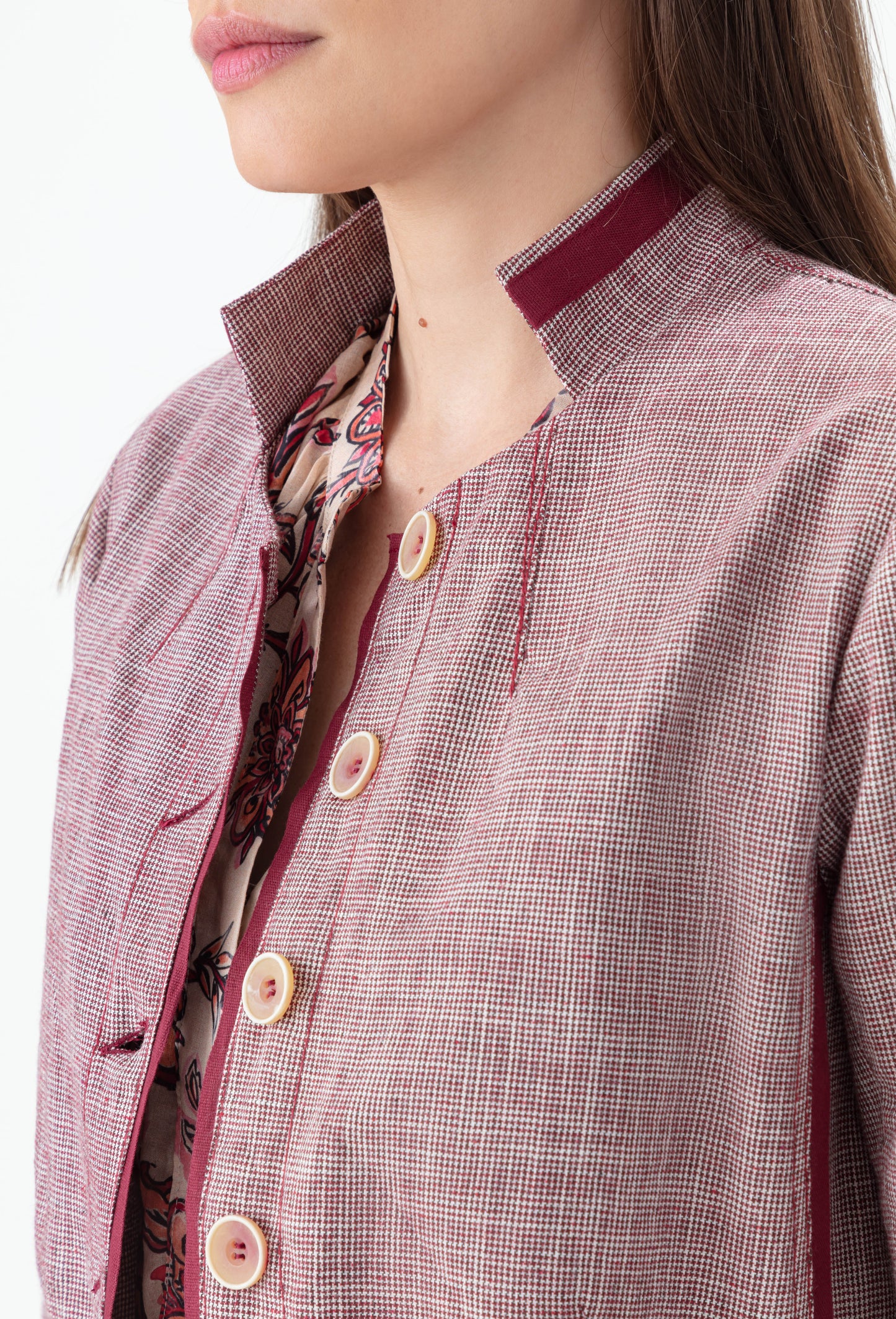 Veste fine Conscience à carreaux 2