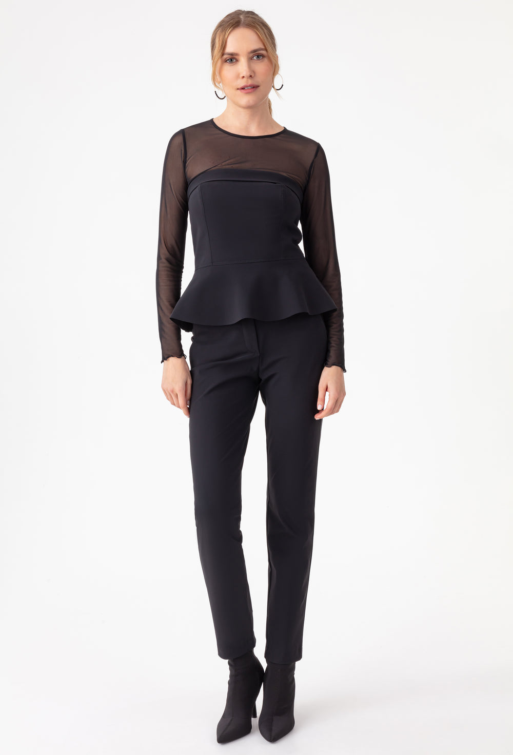 Bustier Camille noir en jersey technique 6