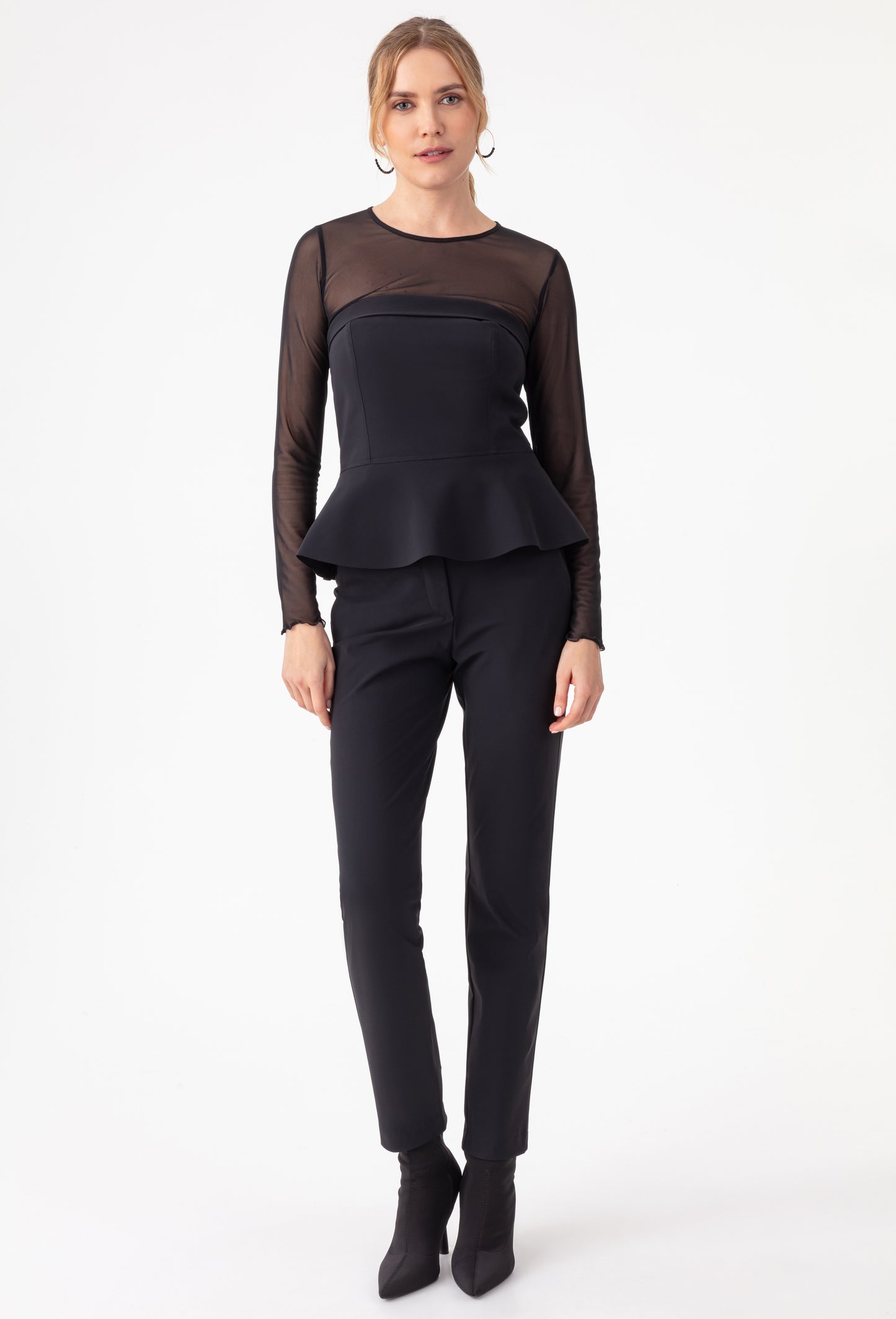 Bustier Camille noir en jersey technique 6