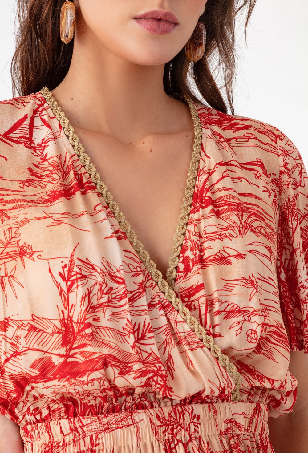 Robe courte Jade à imprimé 2