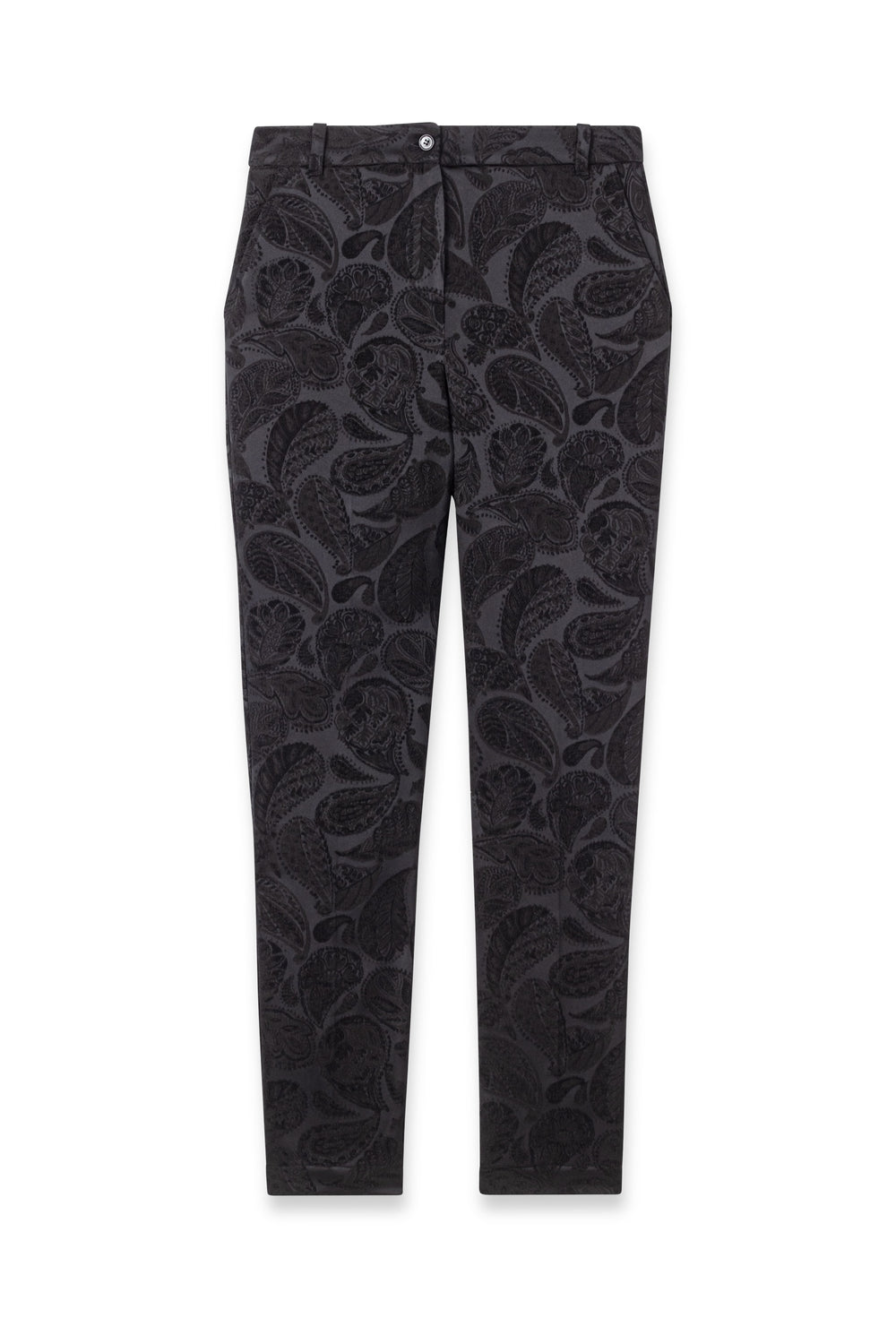 Pantalon cigarette Baker en jacquard noir 7