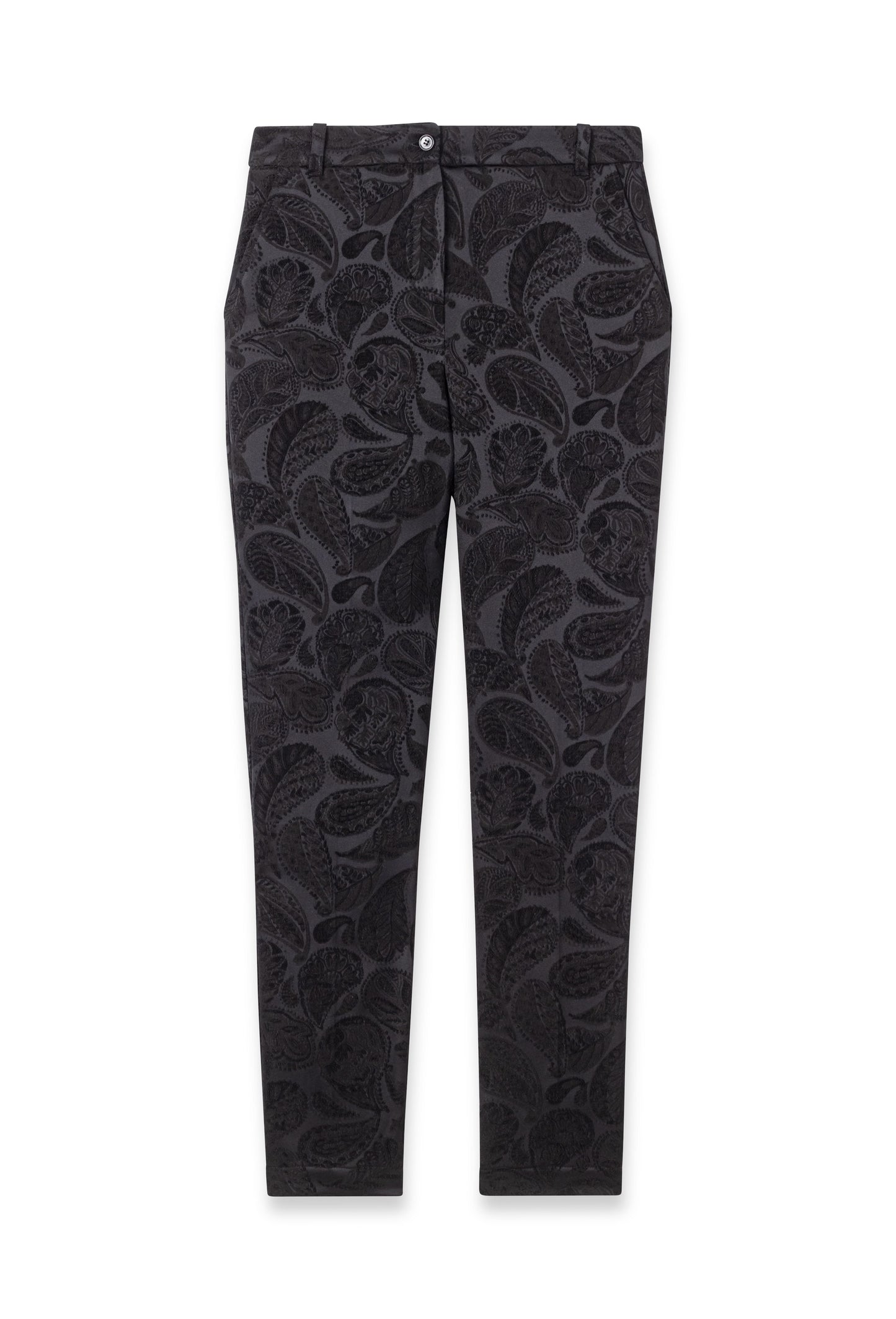 Pantalon cigarette Baker en jacquard noir 7