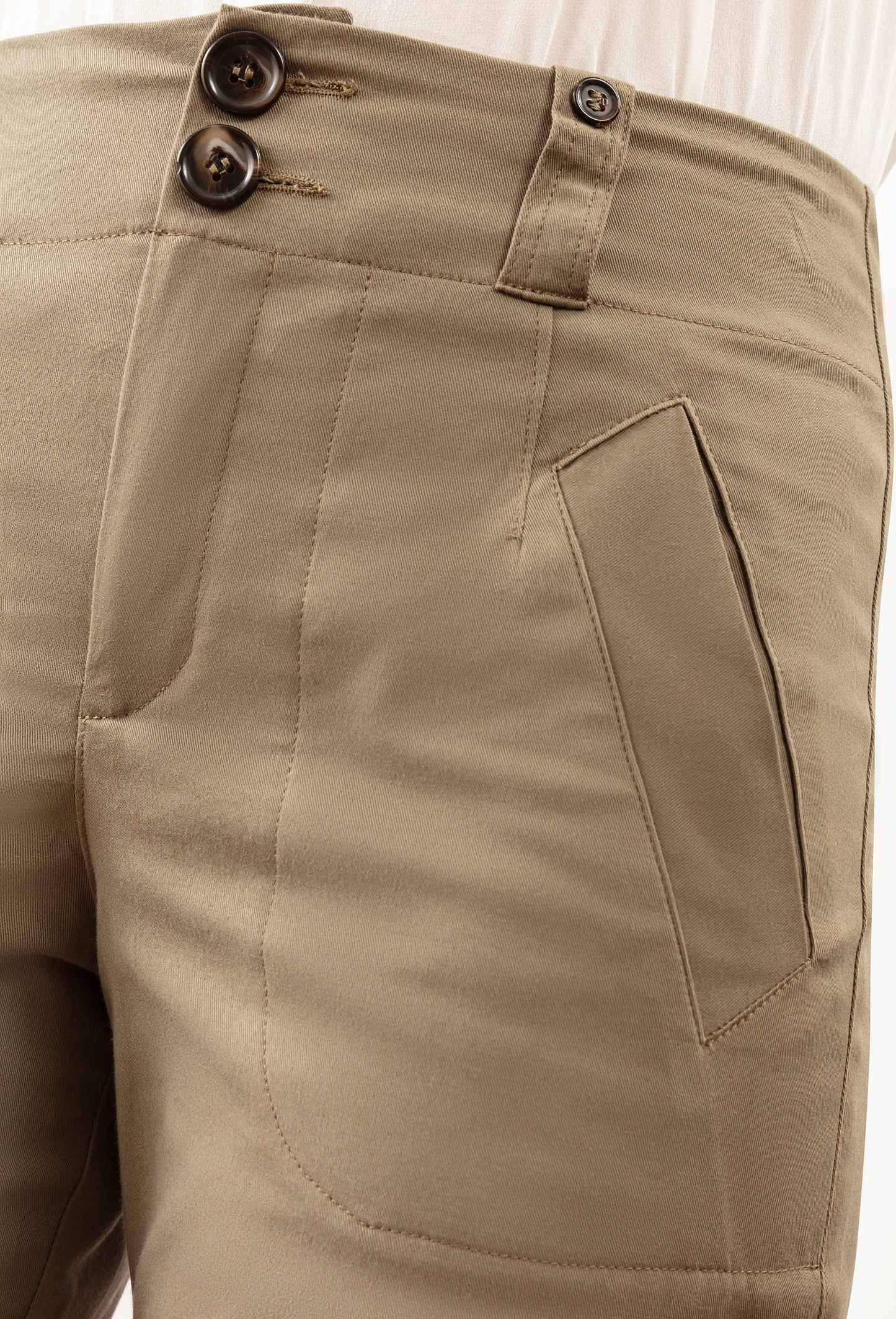 Pantalon Pascal kaki en coton 3