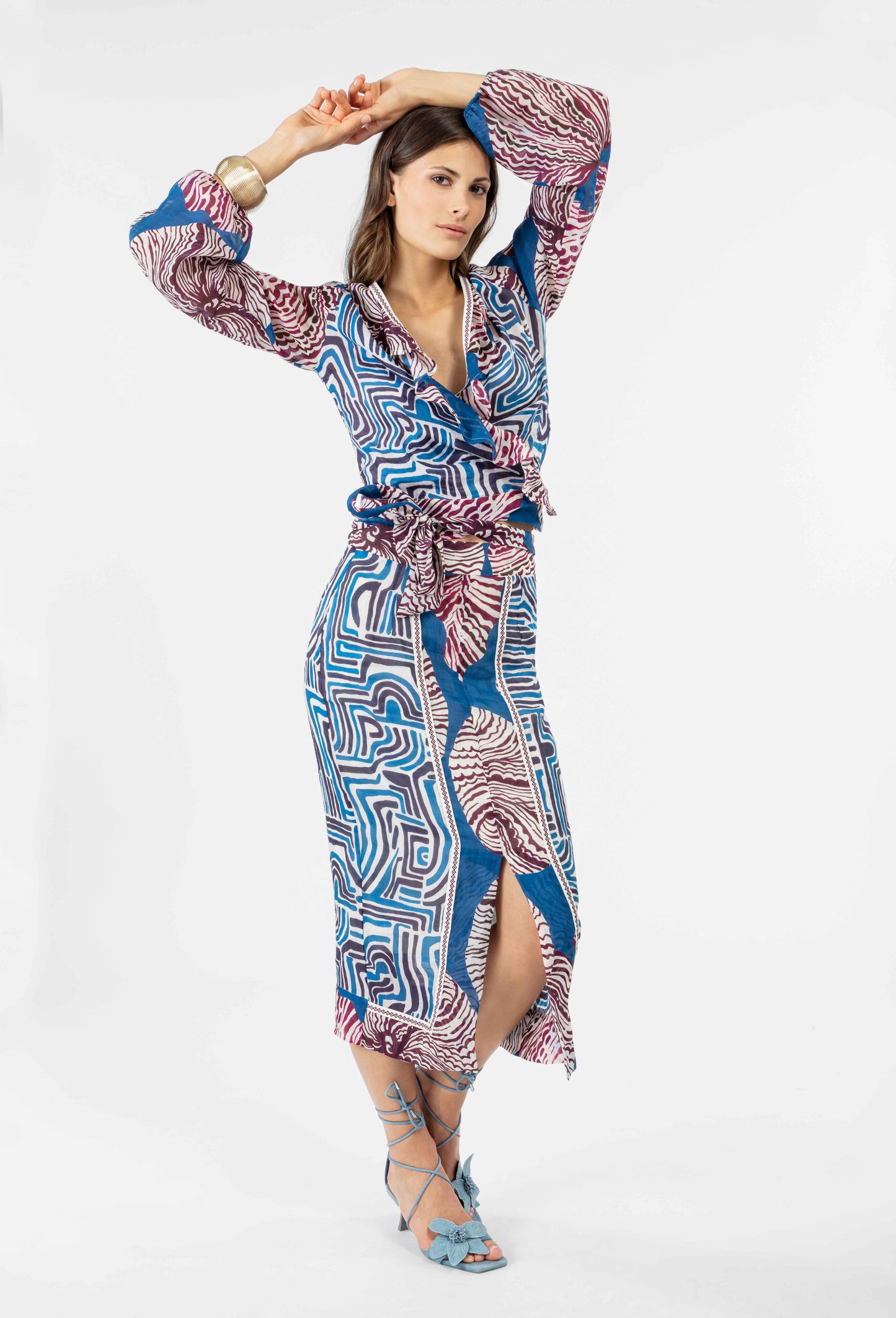 Blouse cache-coeur Gaby en ramie 6