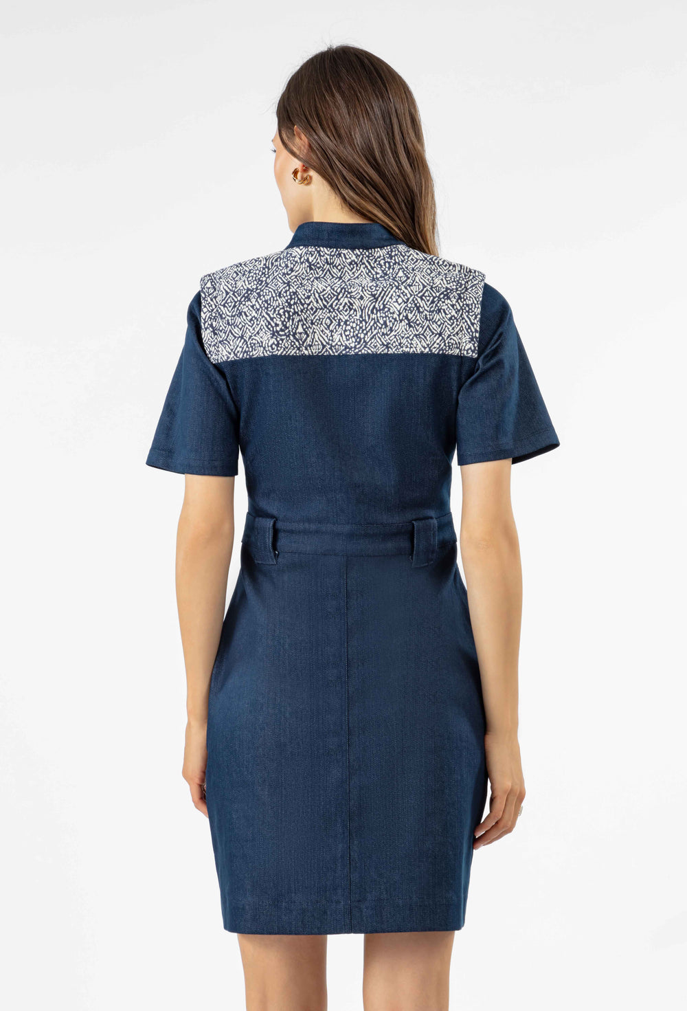 Robe courte Kristen en denim brut 3