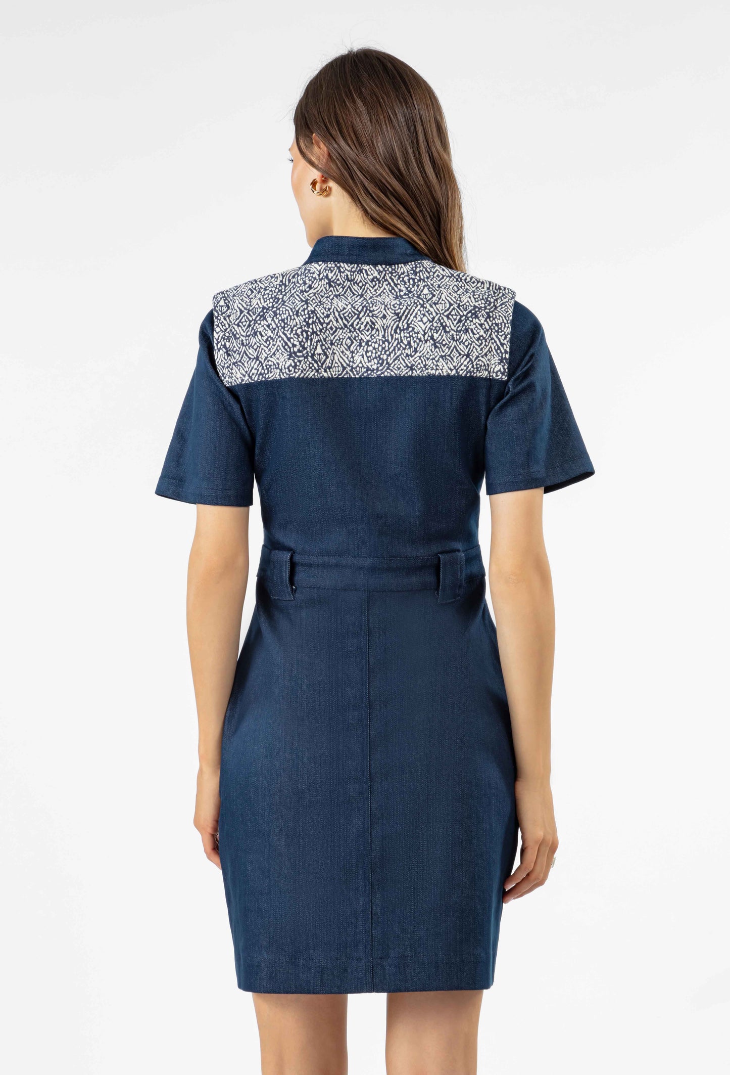 Robe courte Kristen en denim brut 3