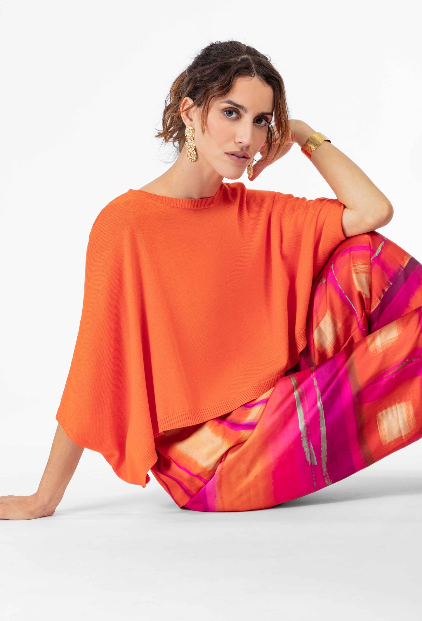 Pull oversize Flora orange 5