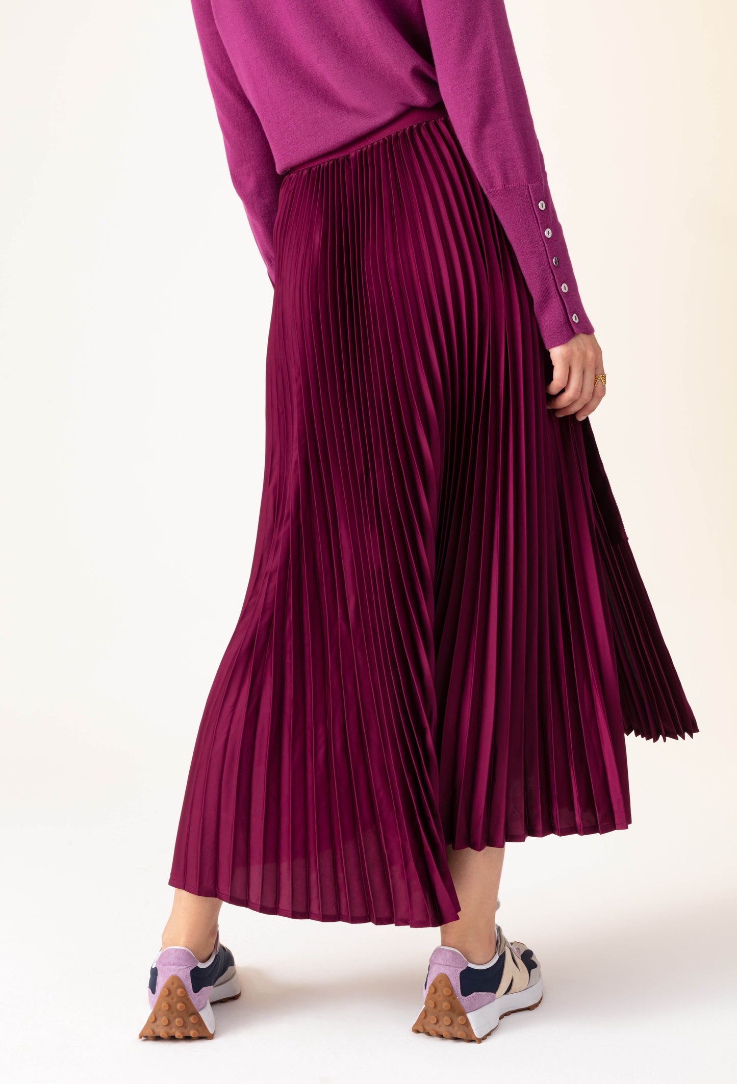 Jupe Martin plissée prune 3