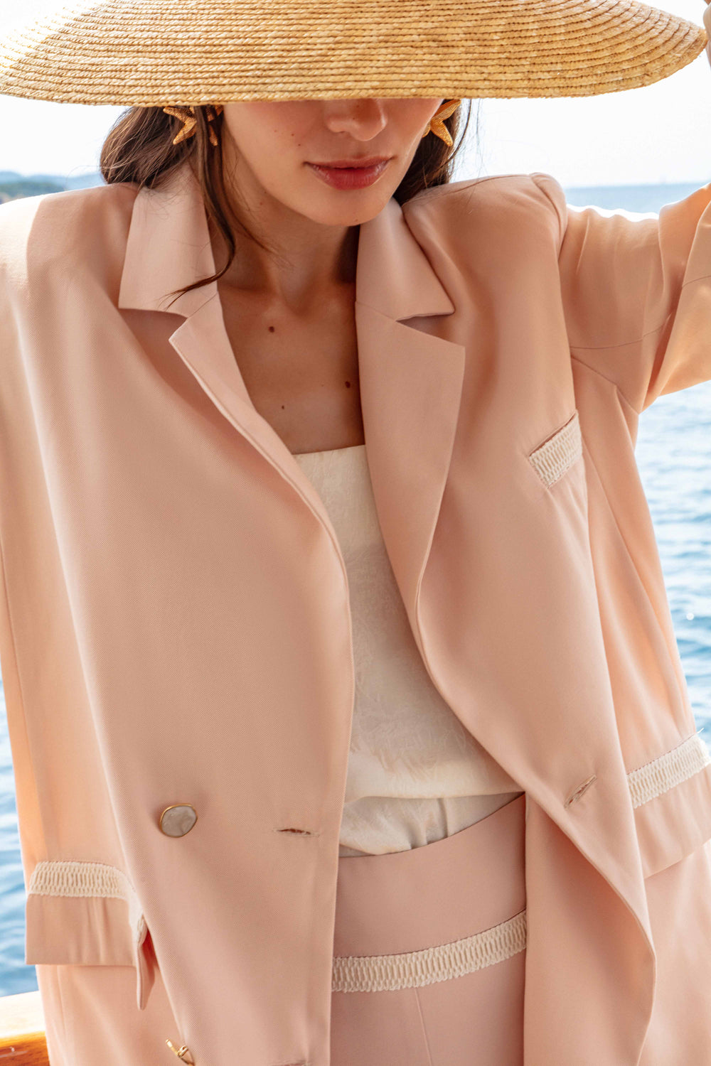 Blazer Lester rose poudré 1